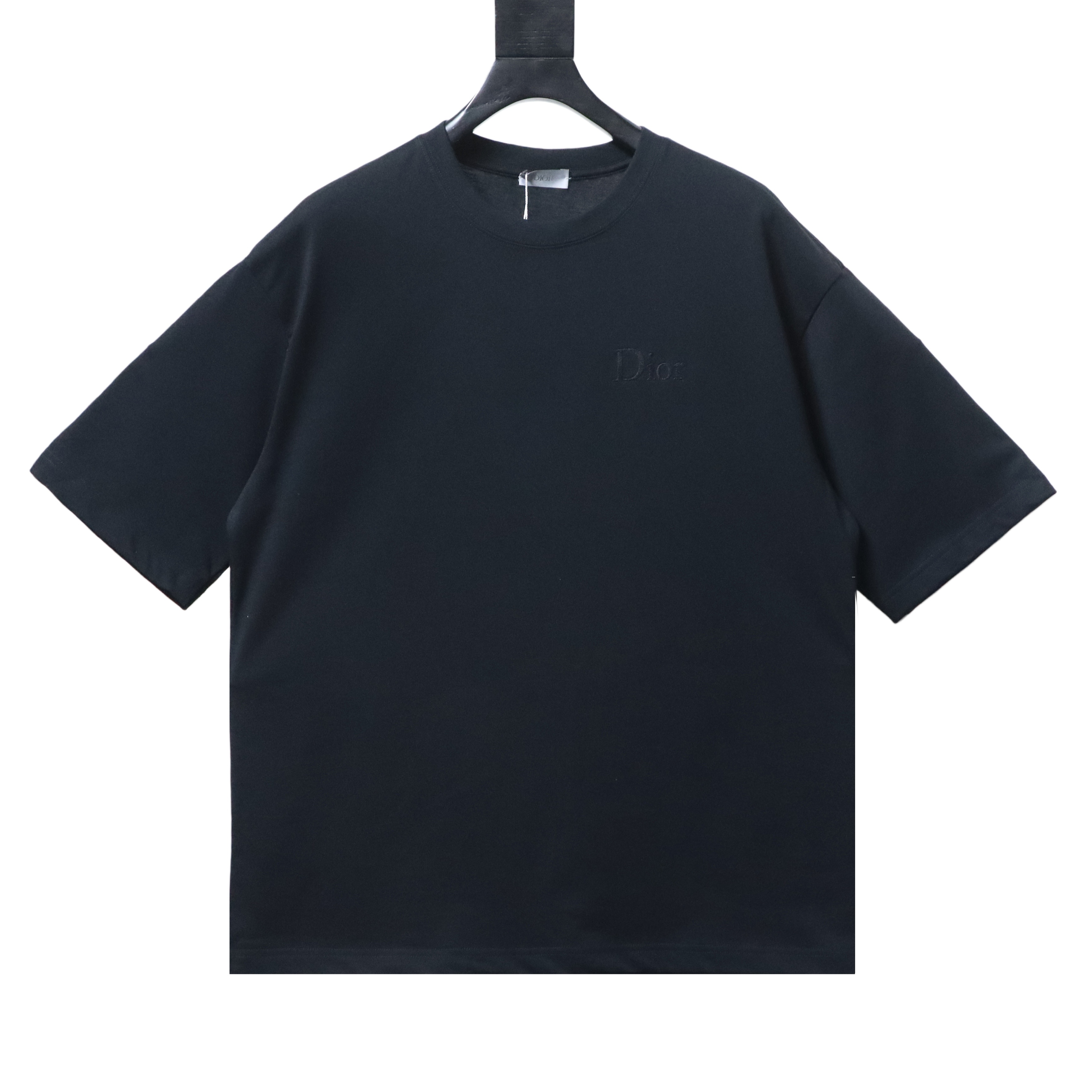 Dior Classic Embroidered Letter Small Logo Short Sleeve T-Shirt