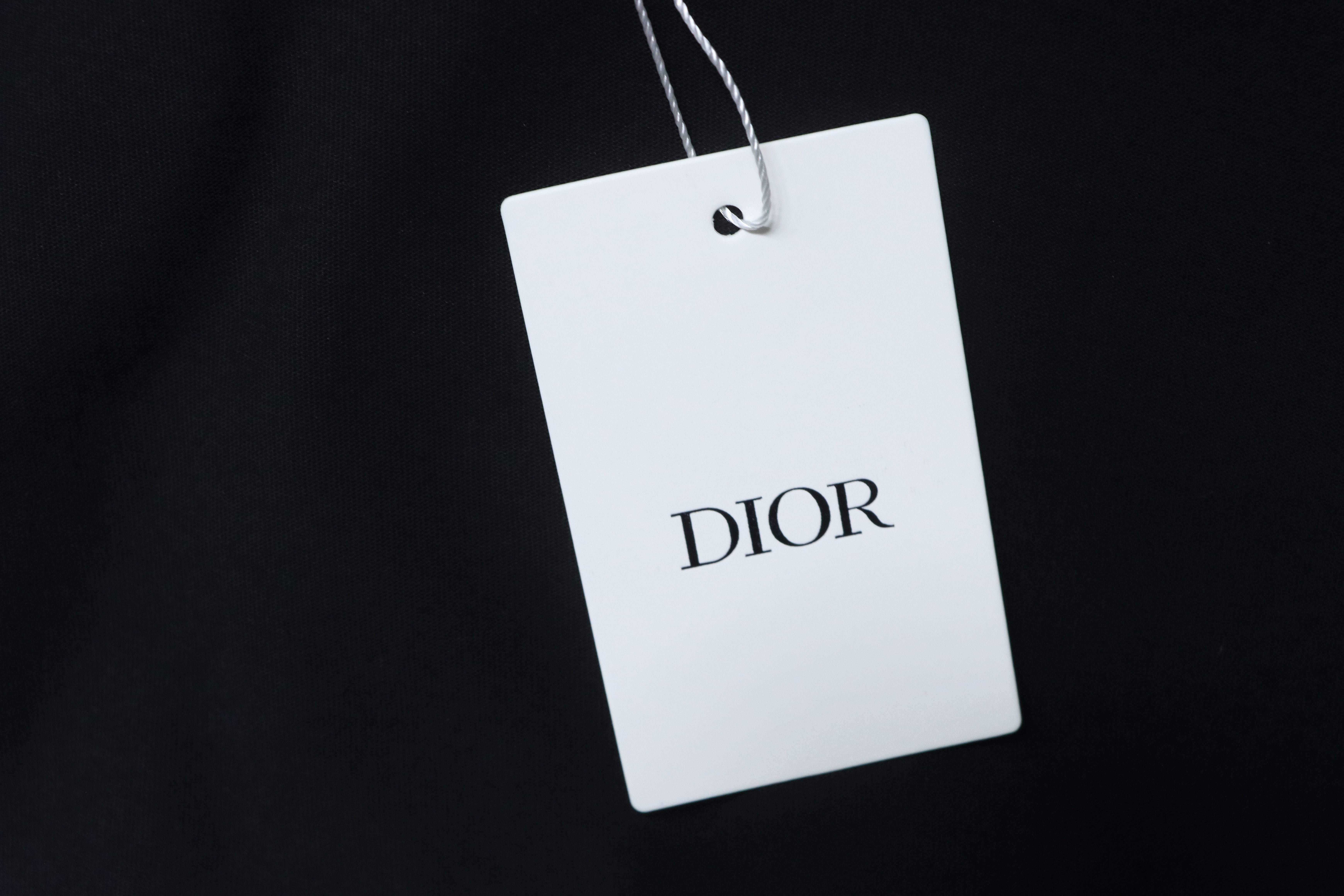 Dior Classic Embroidered Letter Small Logo Short Sleeve T-Shirt