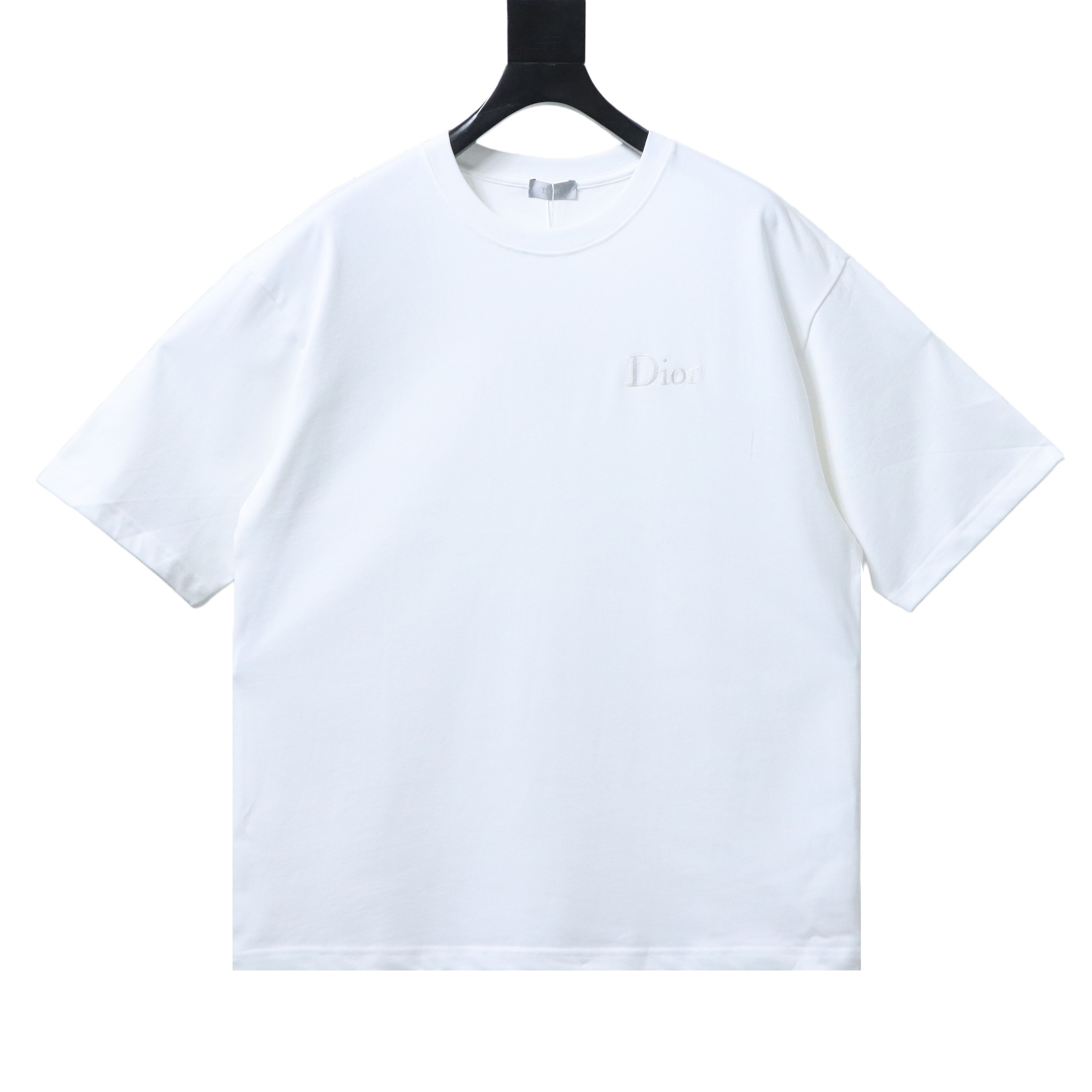 Dior Classic Embroidered Letter Small Logo Short Sleeve T-Shirt