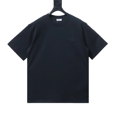 Dior Classic Embroidered Signature Letter Short Sleeve T-Shirt 01