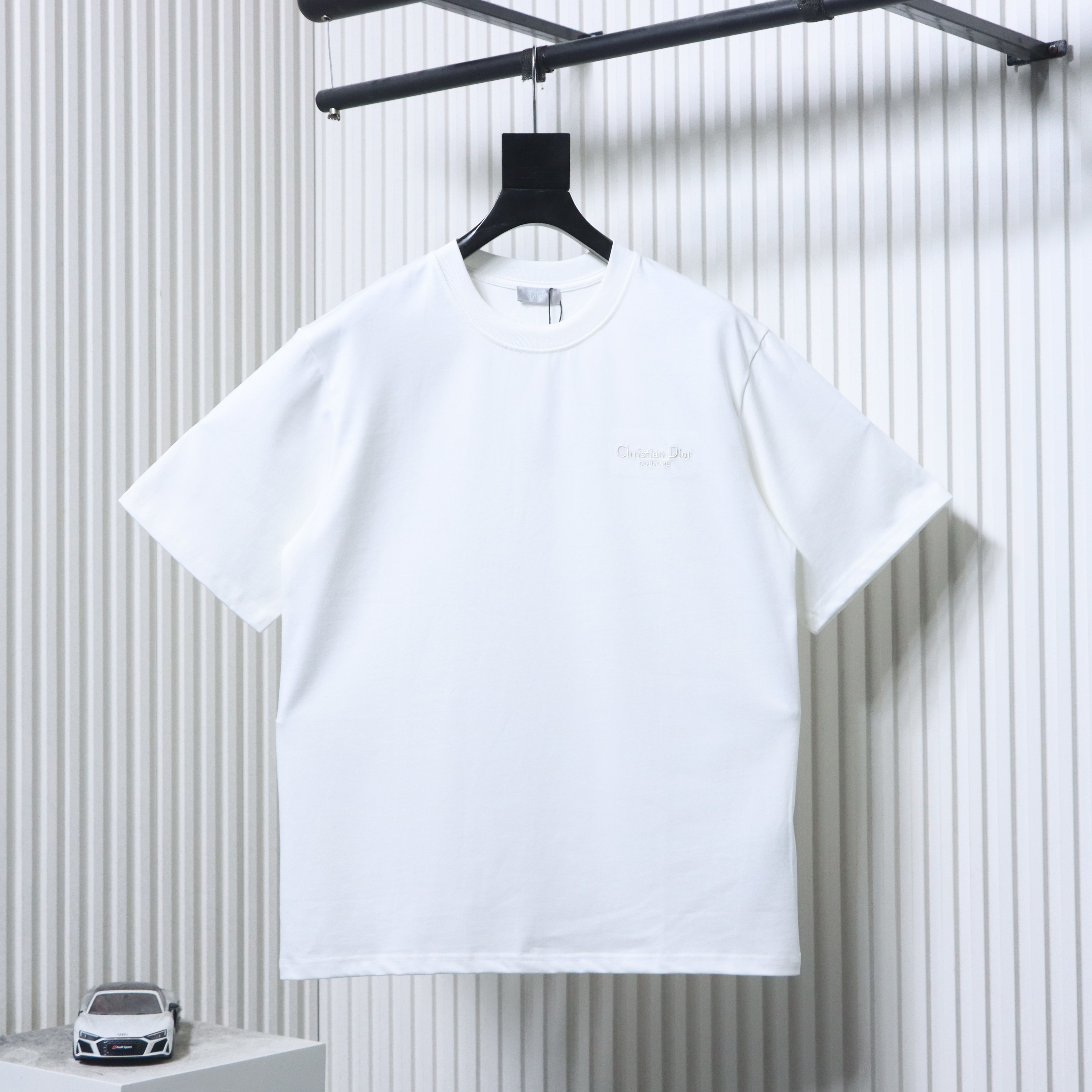 Dior Classic Embroidered Signature Letter Short Sleeve T-Shirt