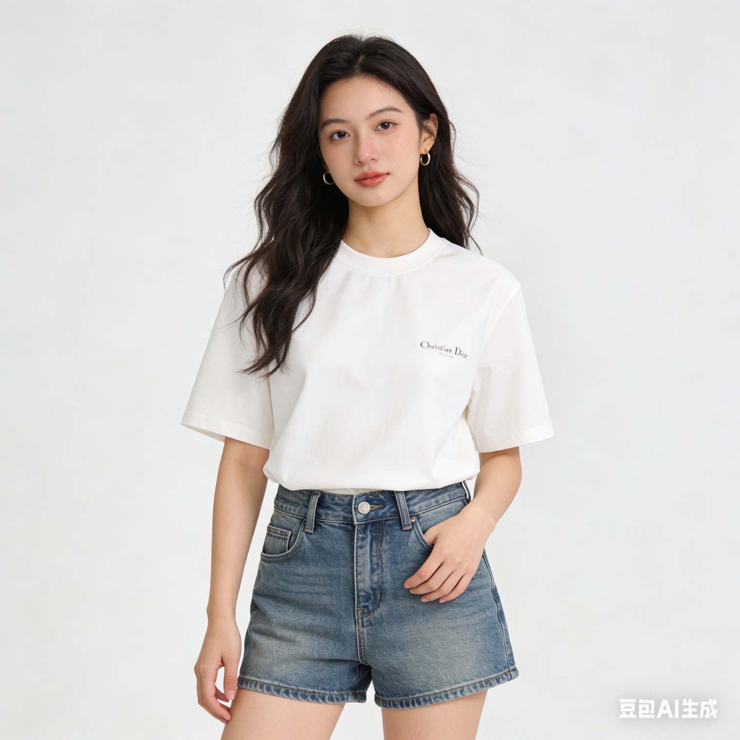 Dior Classic Front Back Letter Short Sleeve T-Shirt