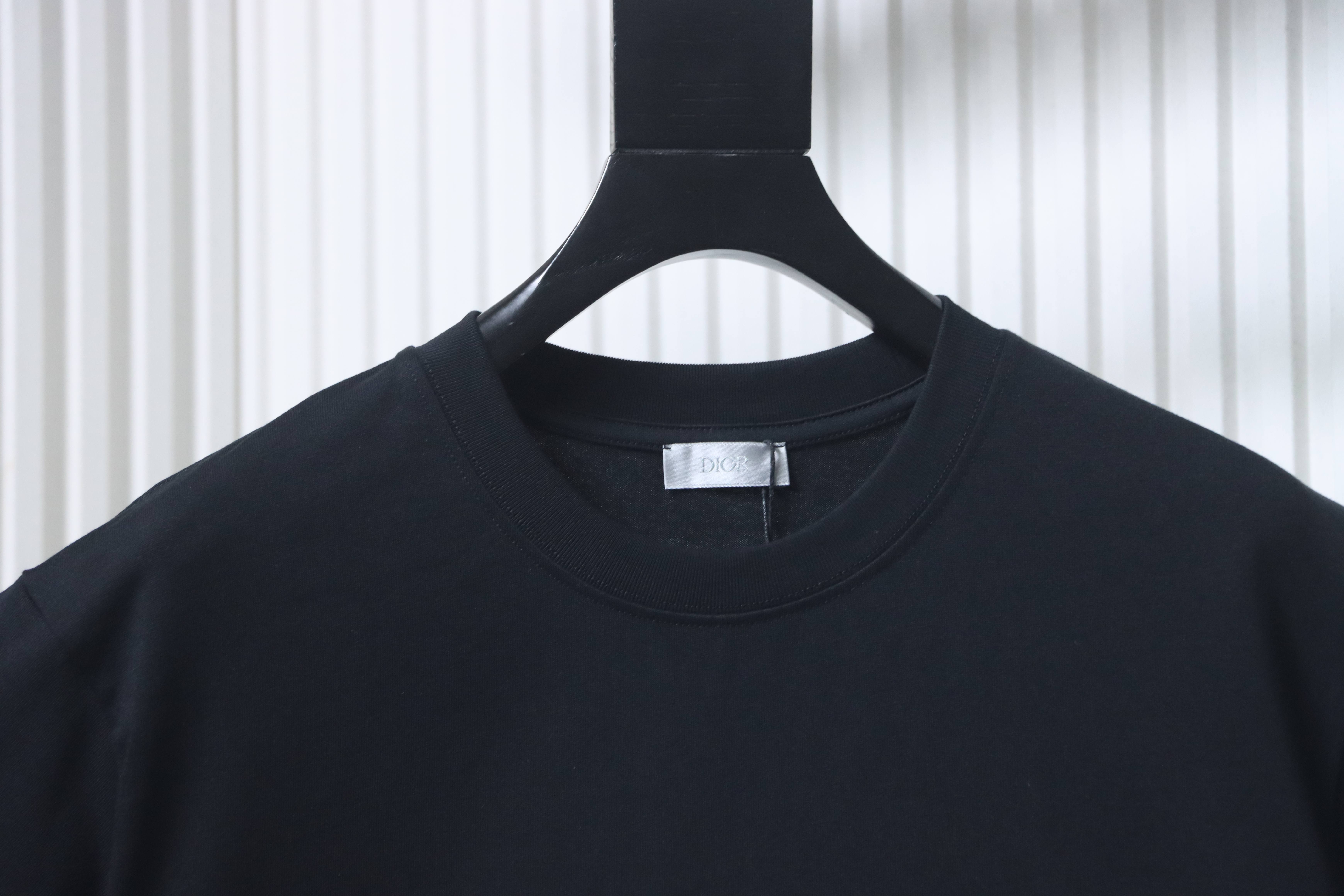 Dior Classic Front Back Letter Short Sleeve T-Shirt