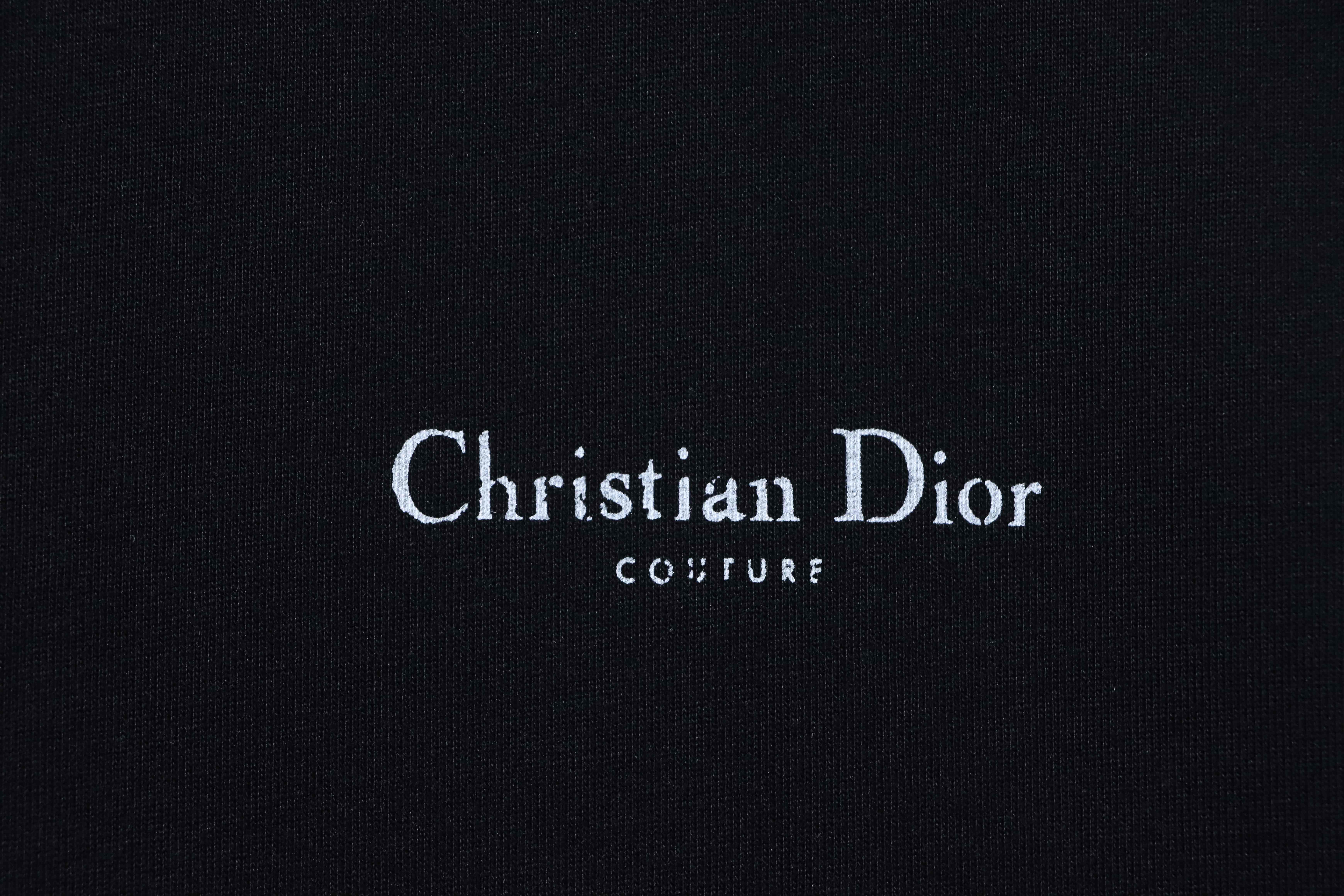 Dior Classic Front Back Letter Short Sleeve T-Shirt