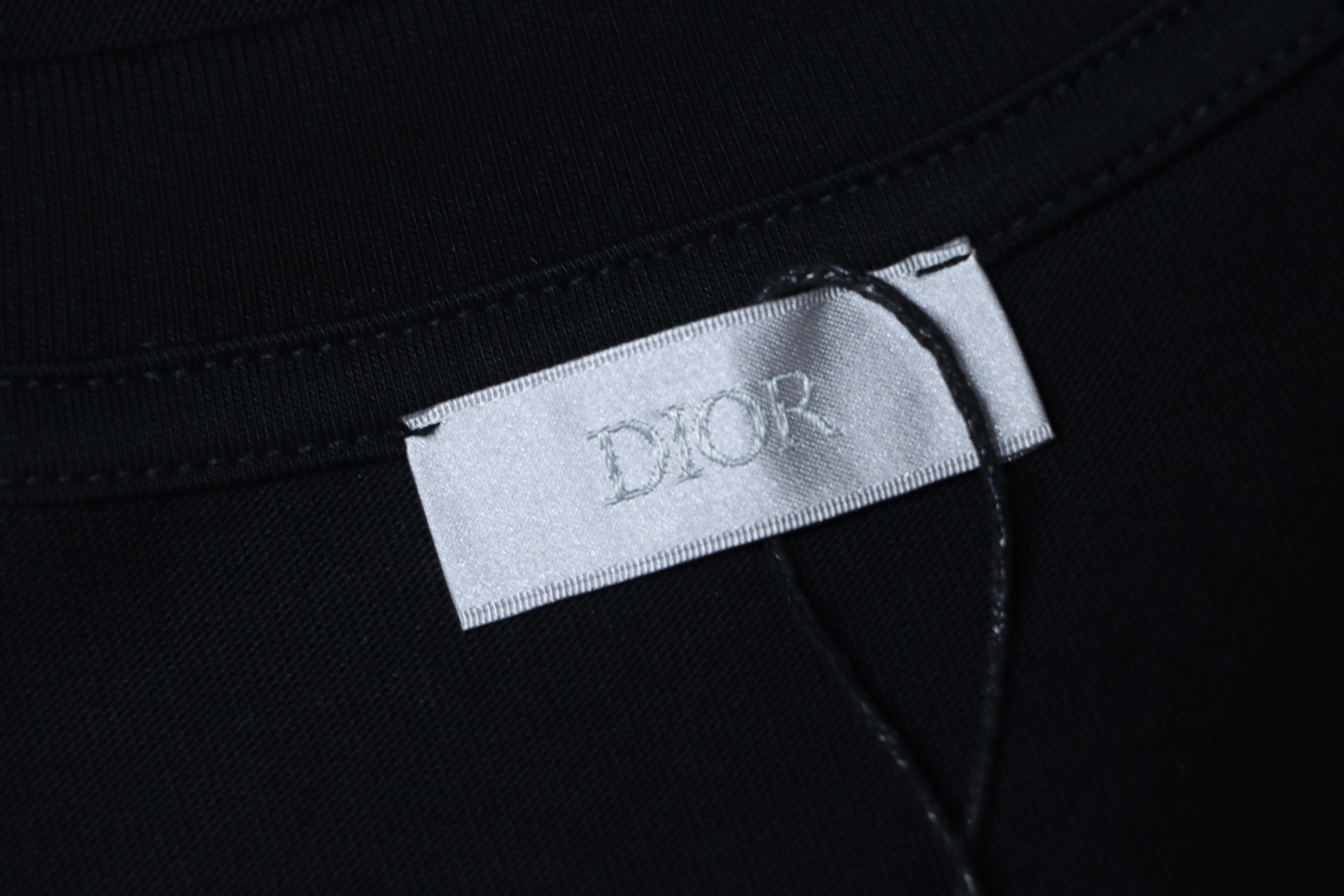 Dior Classic Front Back Letter Short Sleeve T-Shirt
