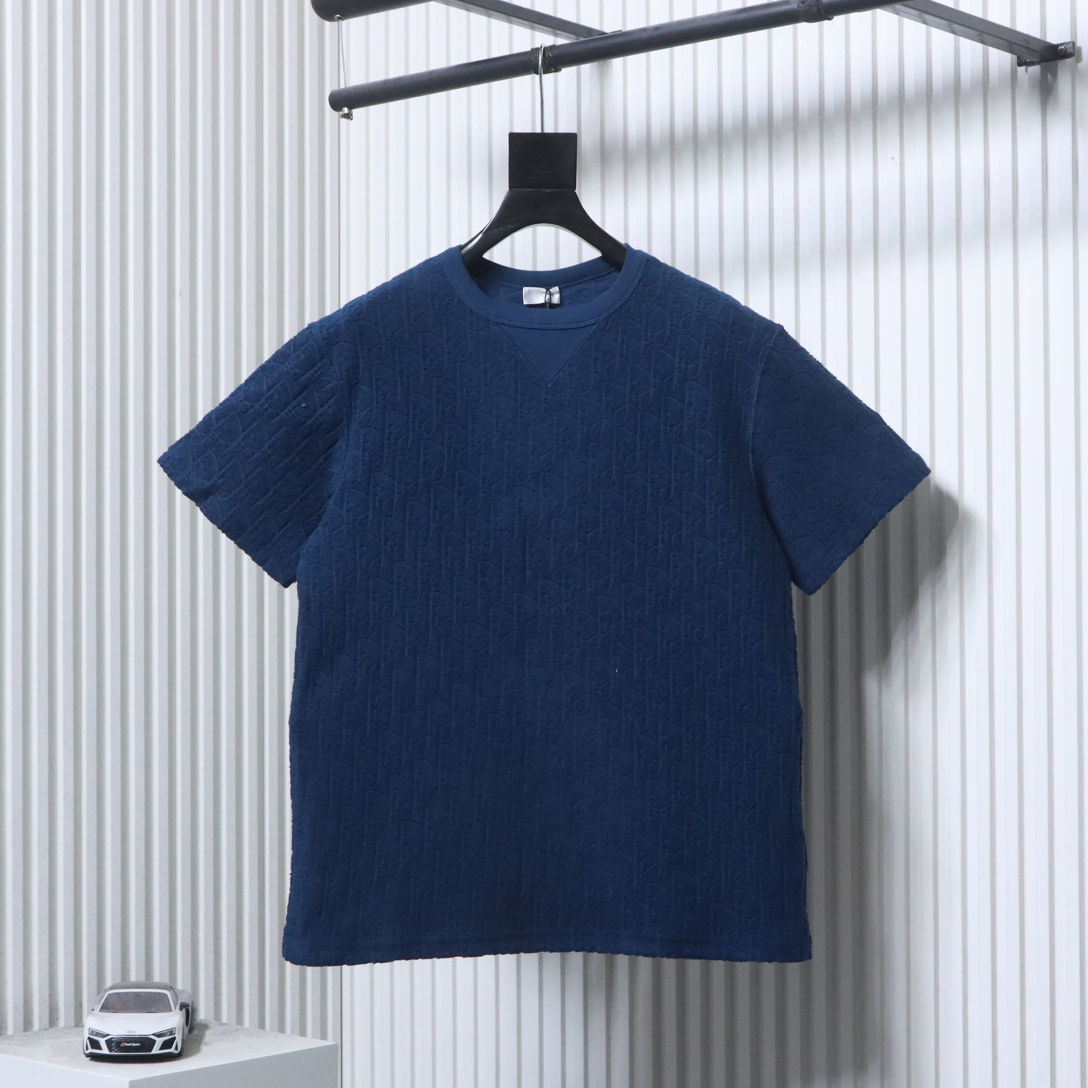 Dior Classic Monogram Subtle Pattern Terry Short Sleeve T-Shirt