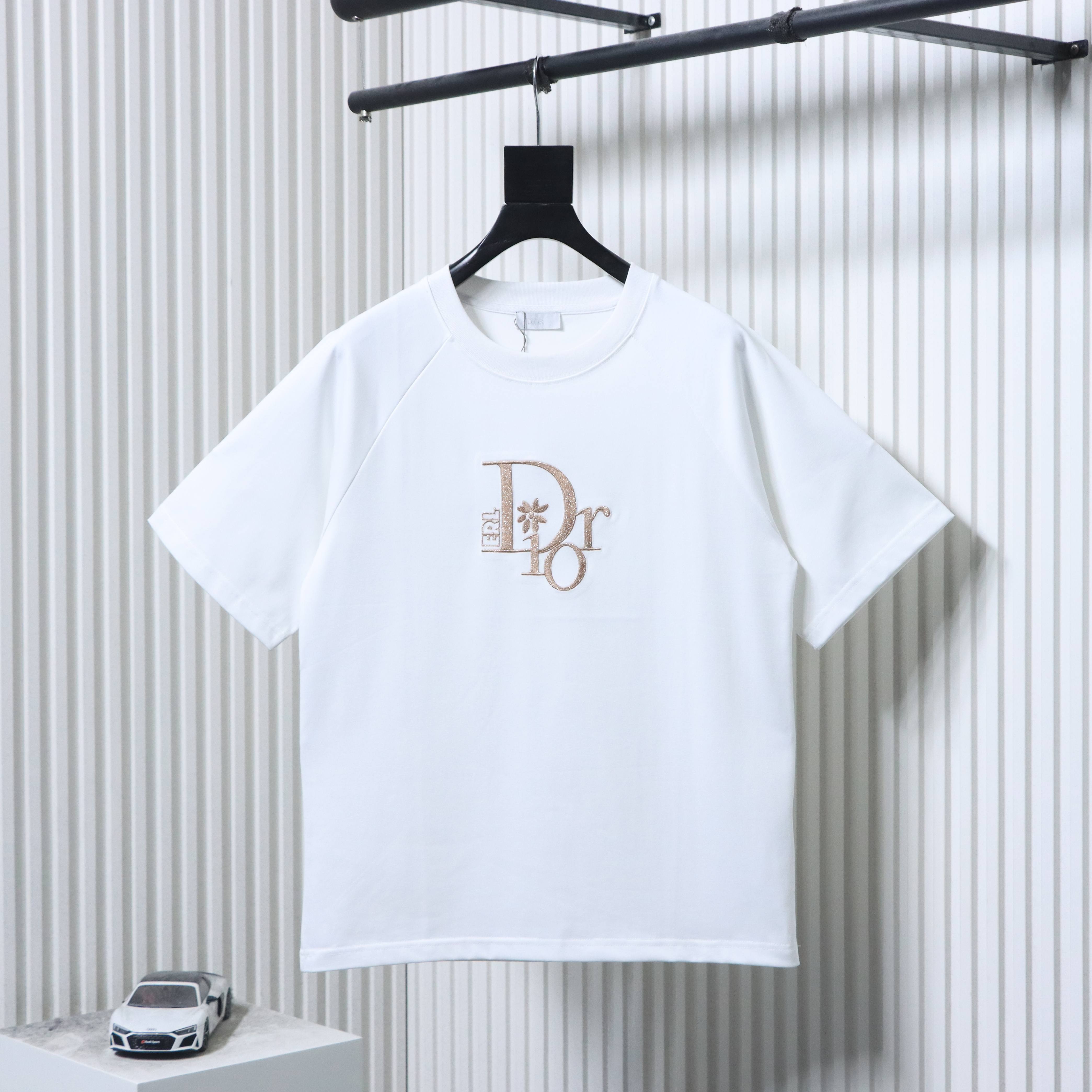 Dior Dior by ERL Collab Embroidered Short Sleeve T-Shirt