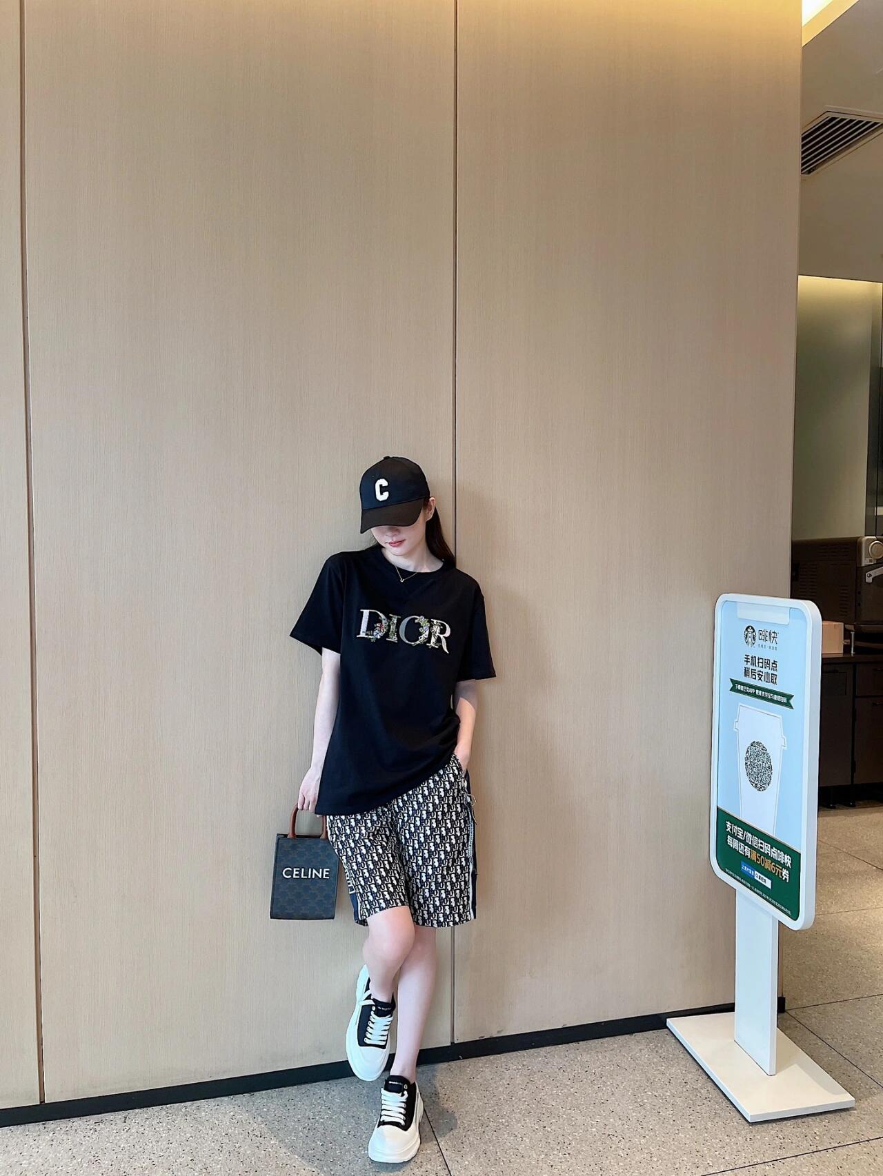 Dior Monogram All Over Print Side Webbing Shorts