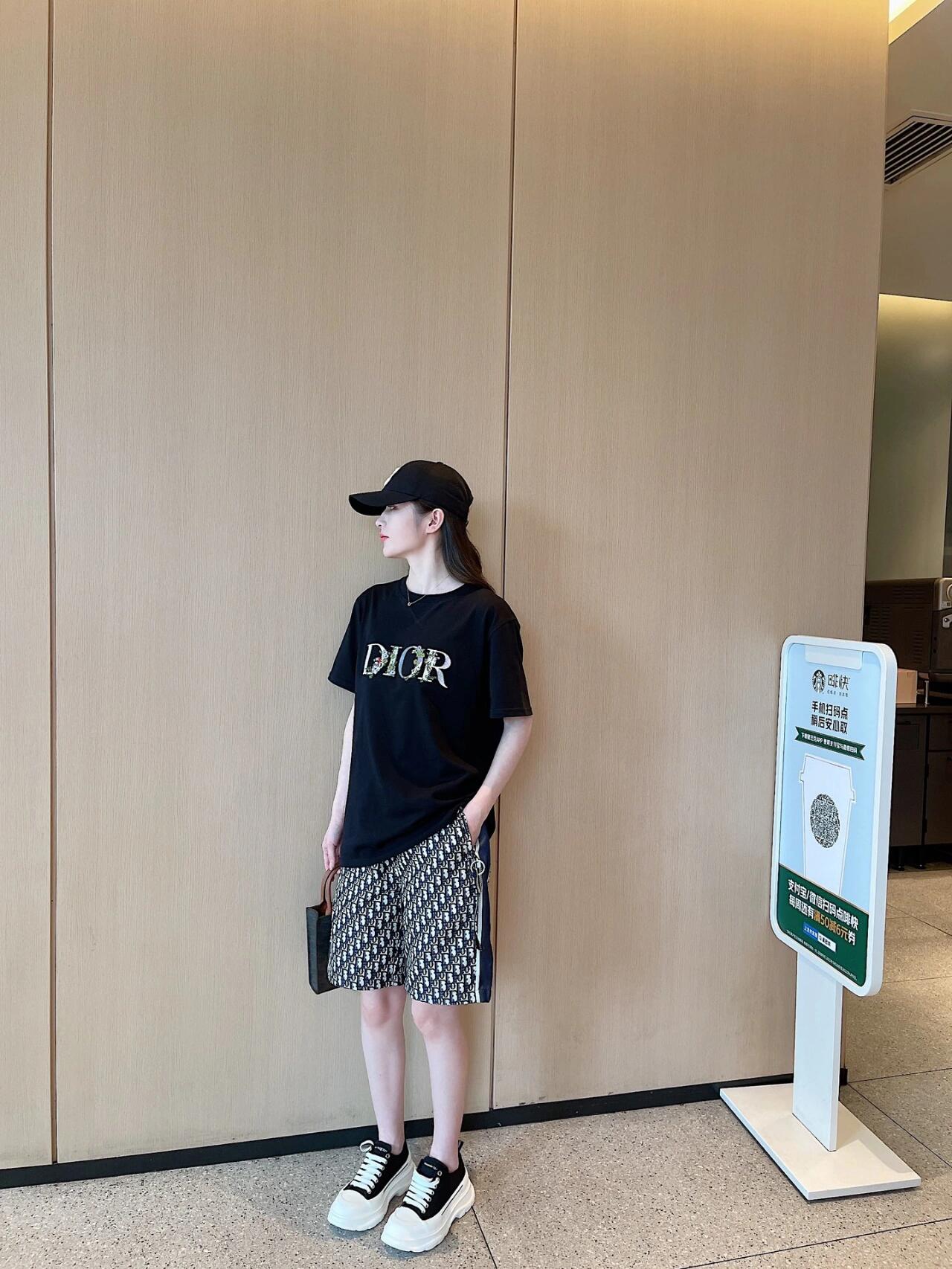 Dior Monogram All Over Print Side Webbing Shorts