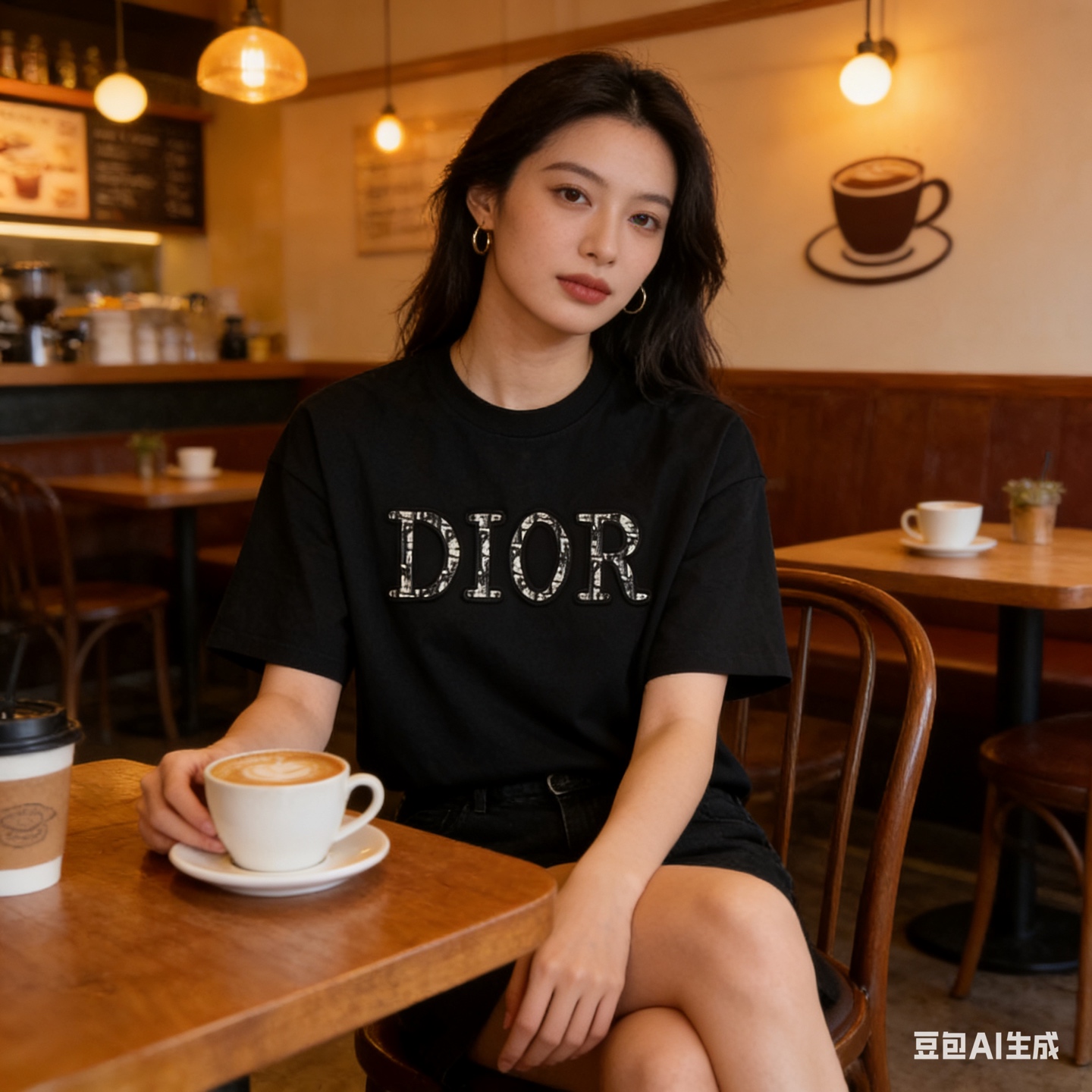 Dior Monogram CD Letter Patch Short Sleeve T-Shirt