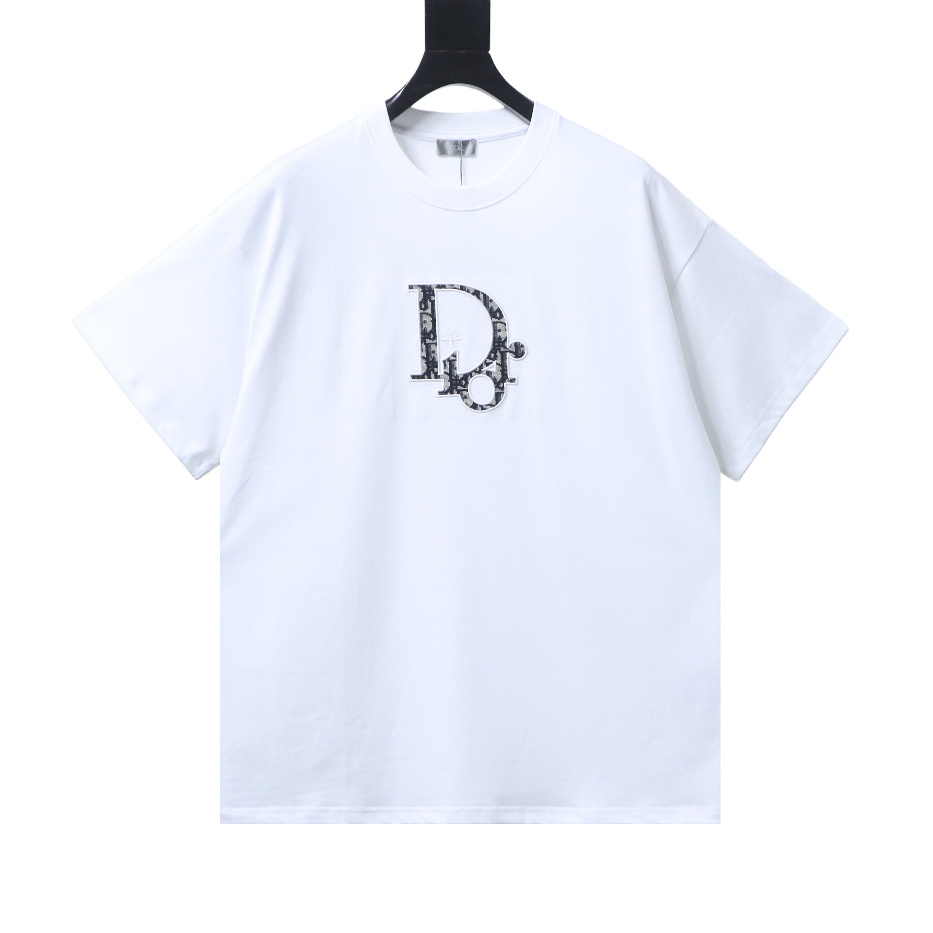 Dior Monogram Patch Embroidered Short Sleeve T-Shirt