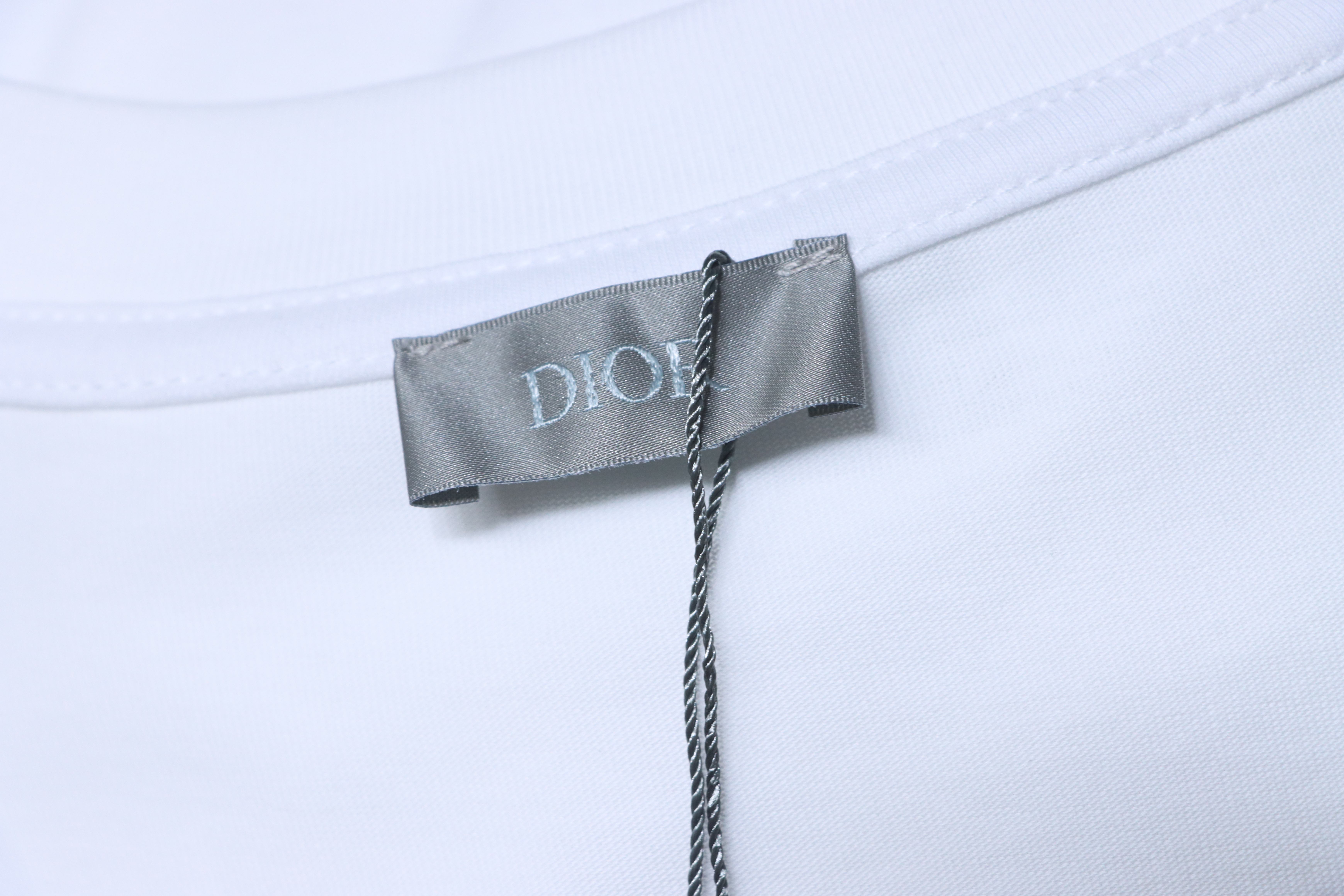 Dior Monogram Patch Embroidered Short Sleeve T-Shirt