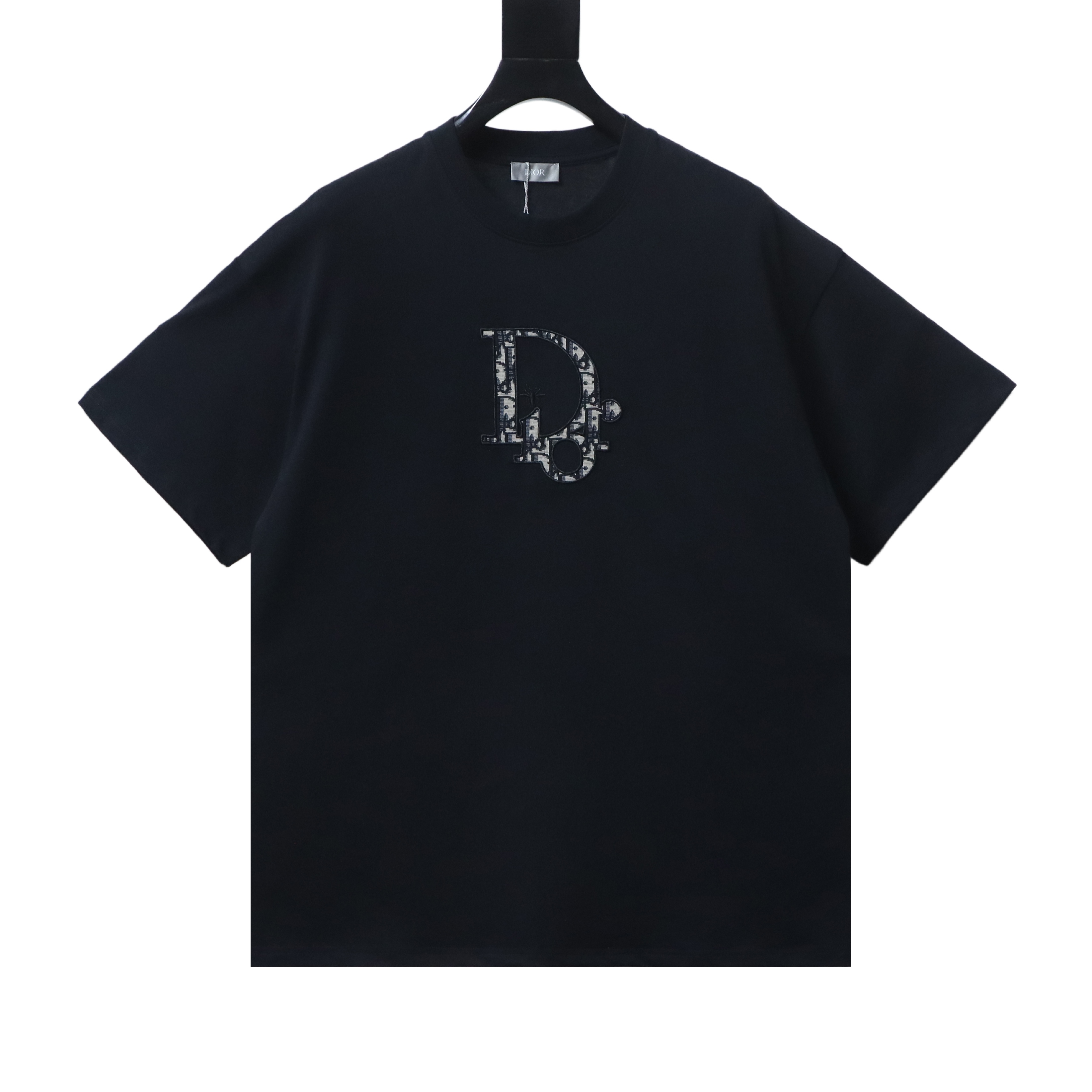 Dior Monogram Patch Embroidered Short Sleeve T-Shirt