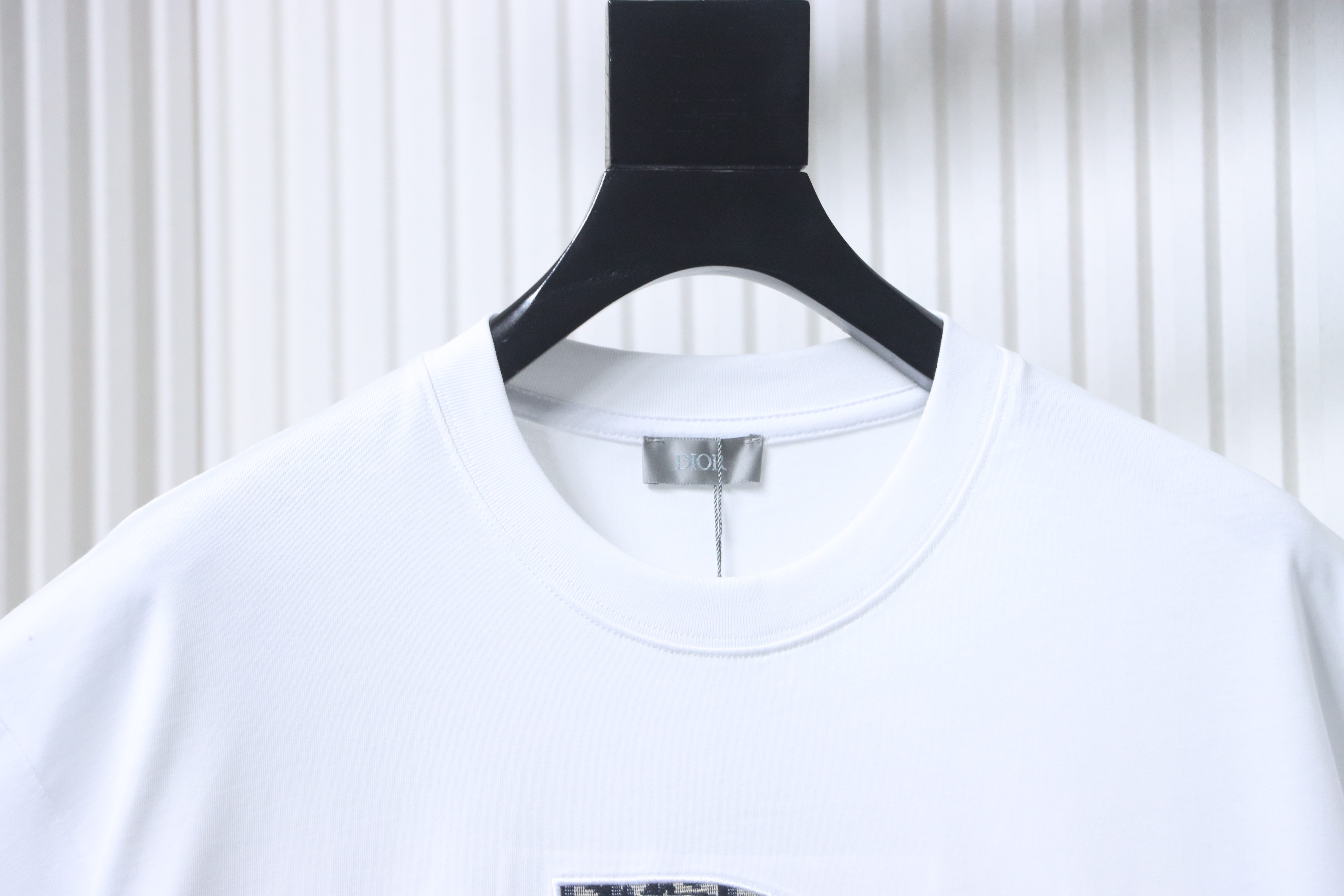 Dior Monogram Patch Embroidered Short Sleeve T-Shirt