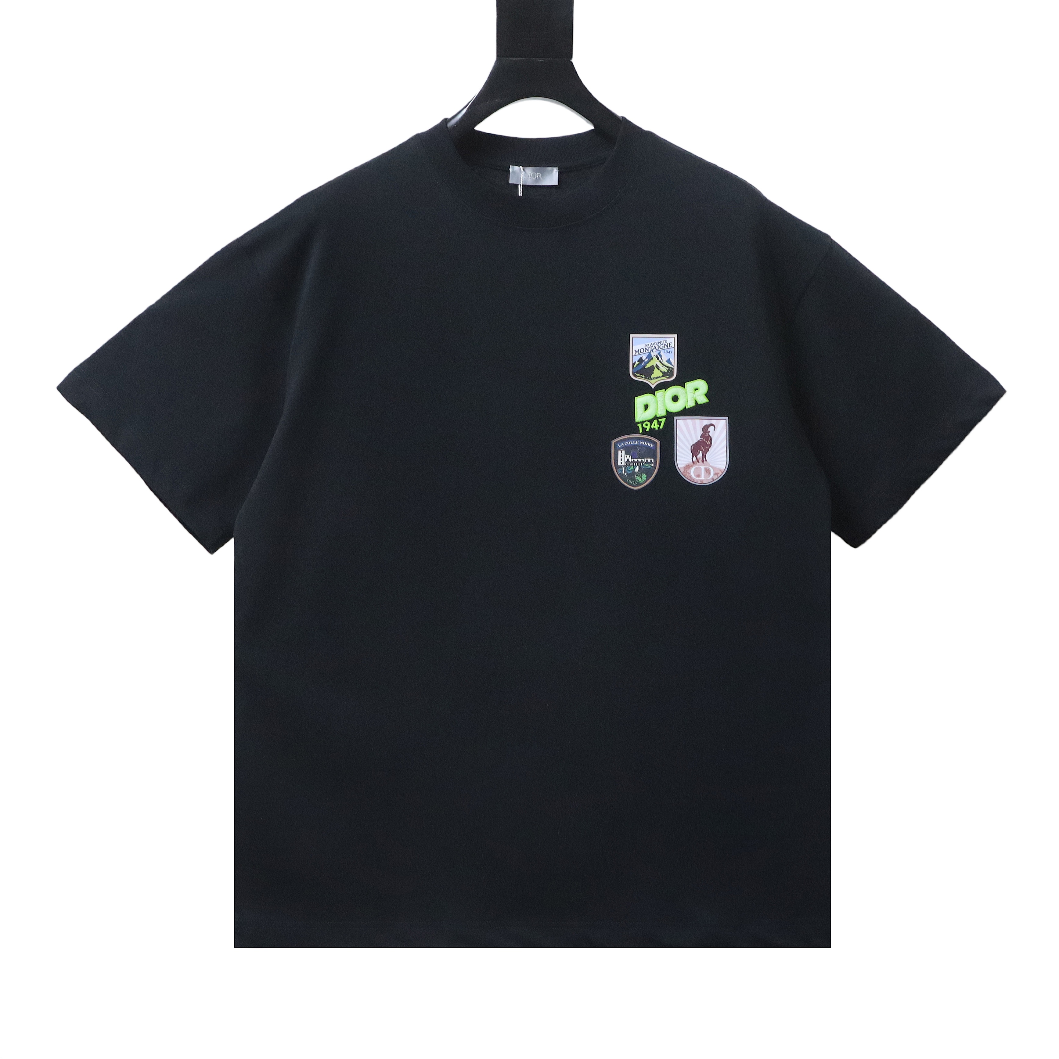 Dior Patch Embroidered Short Sleeve T-Shirt