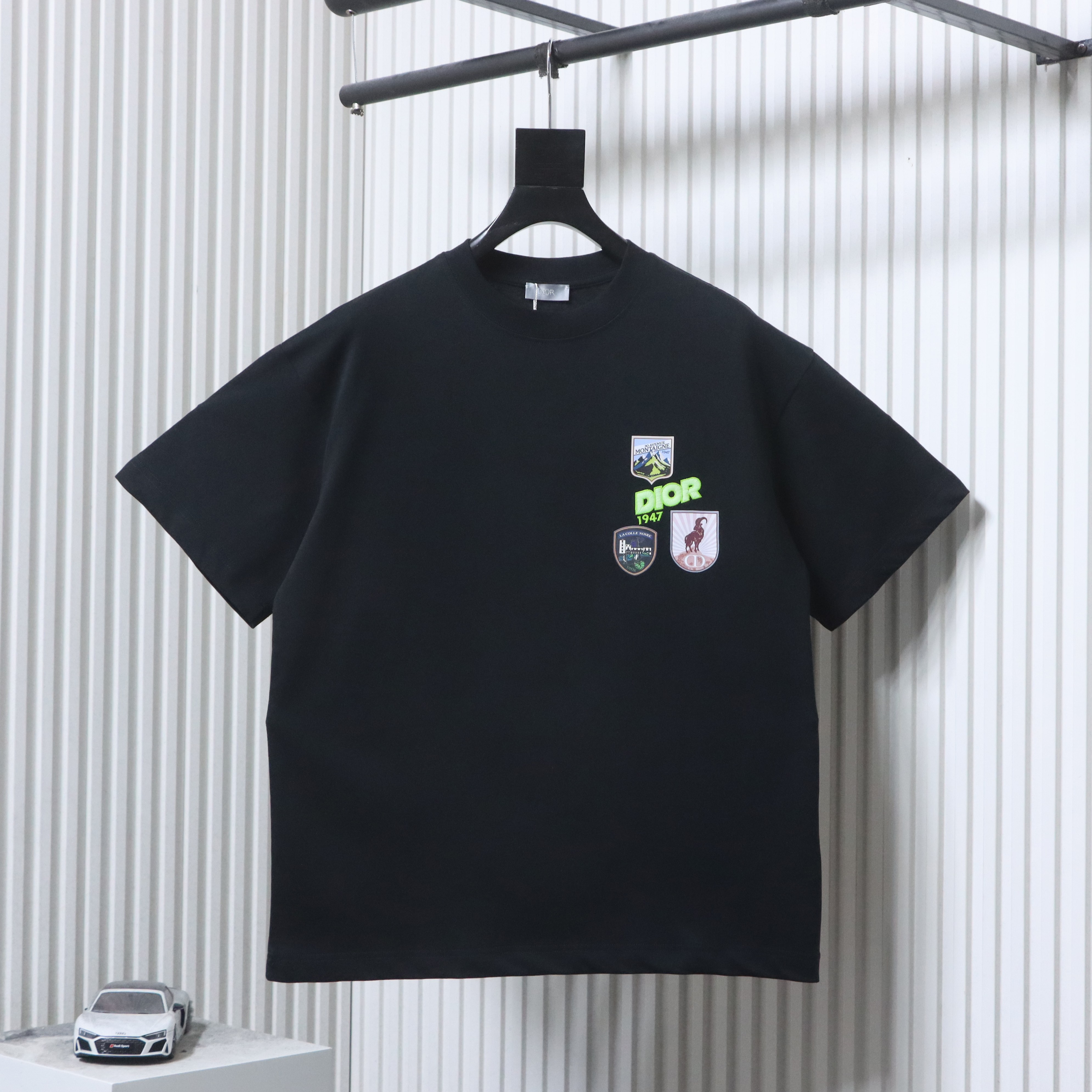 Dior Patch Embroidered Short Sleeve T-Shirt