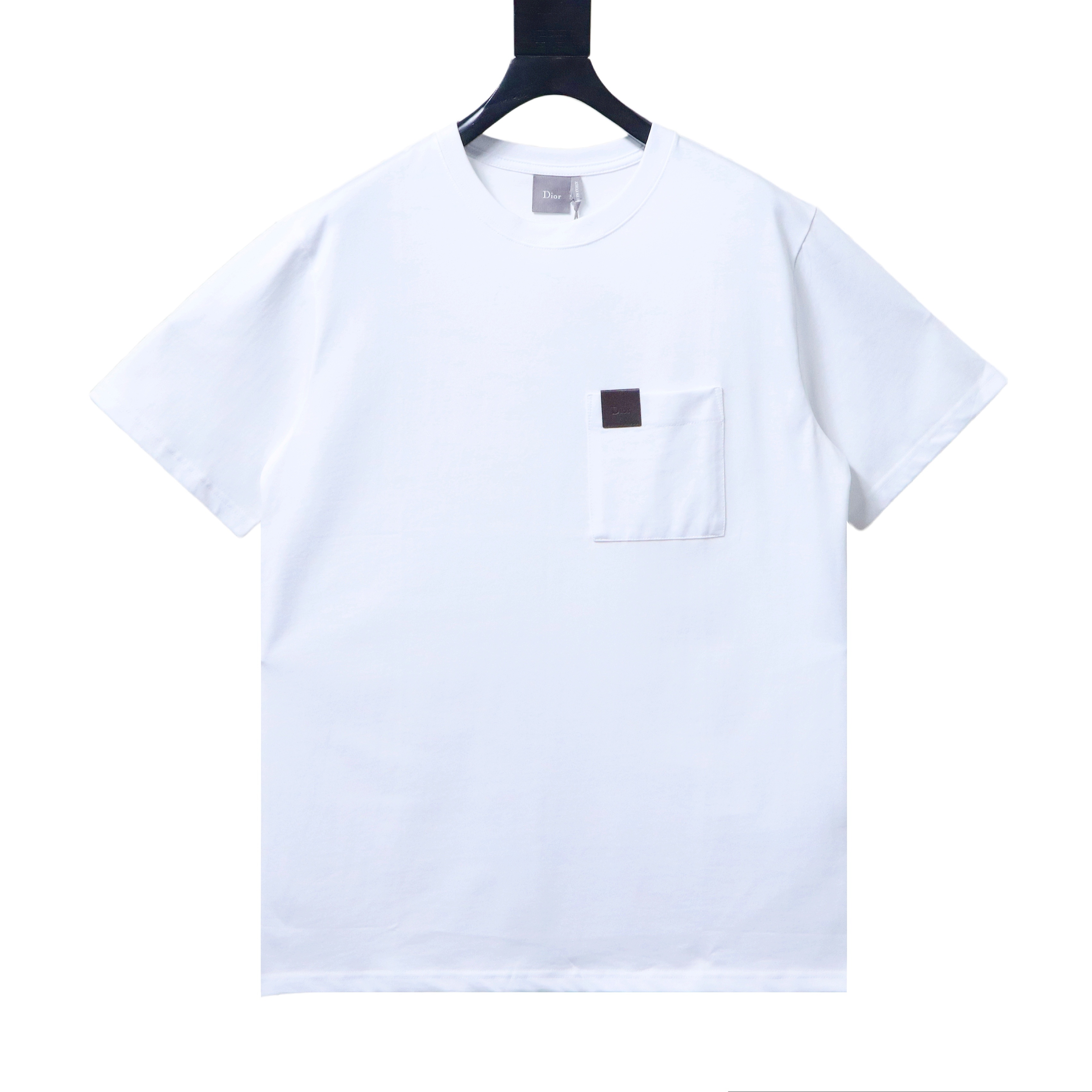 Dior Pocket Leather Label Short Sleeve T-Shirt