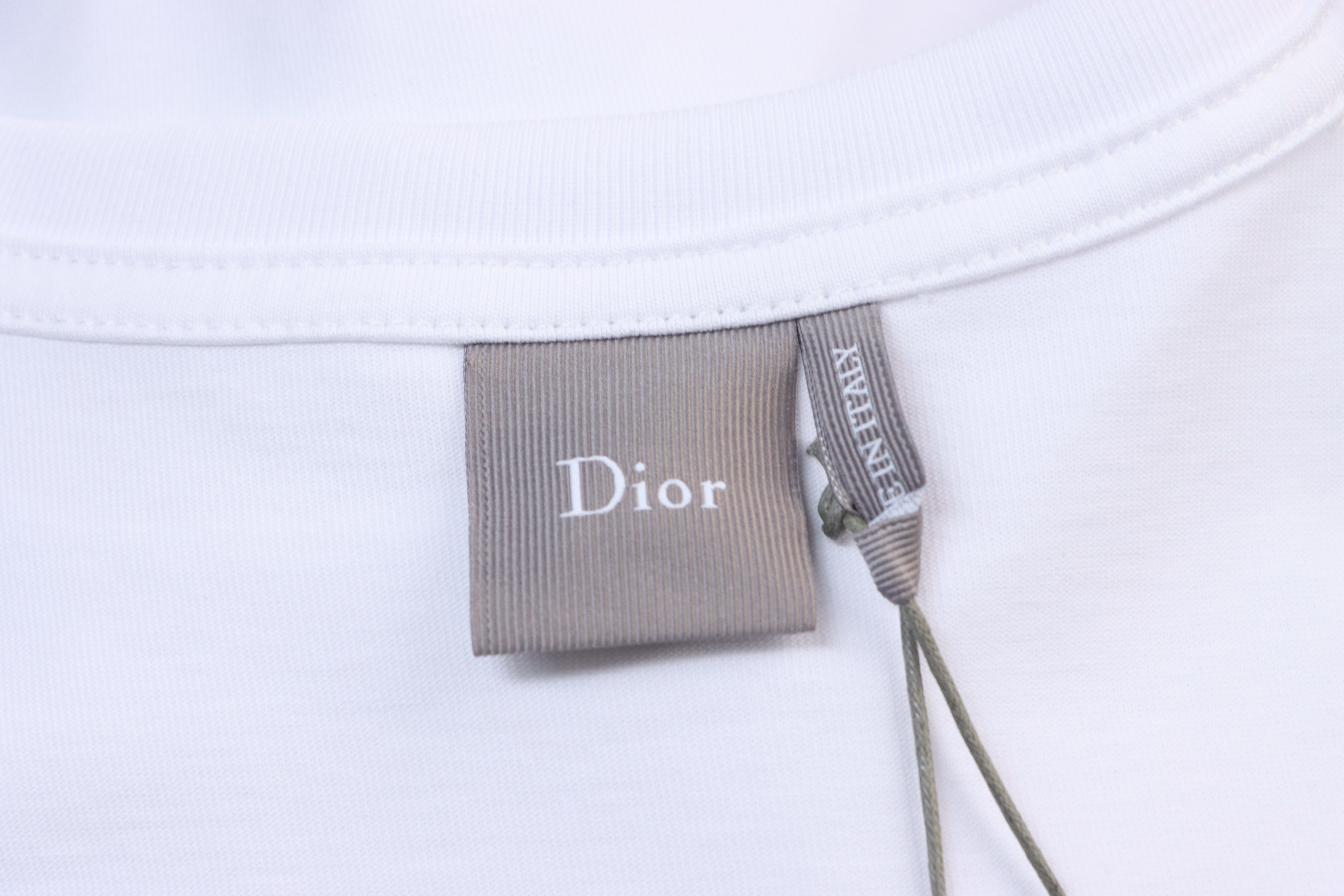 Dior Pocket Leather Label Short Sleeve T-Shirt