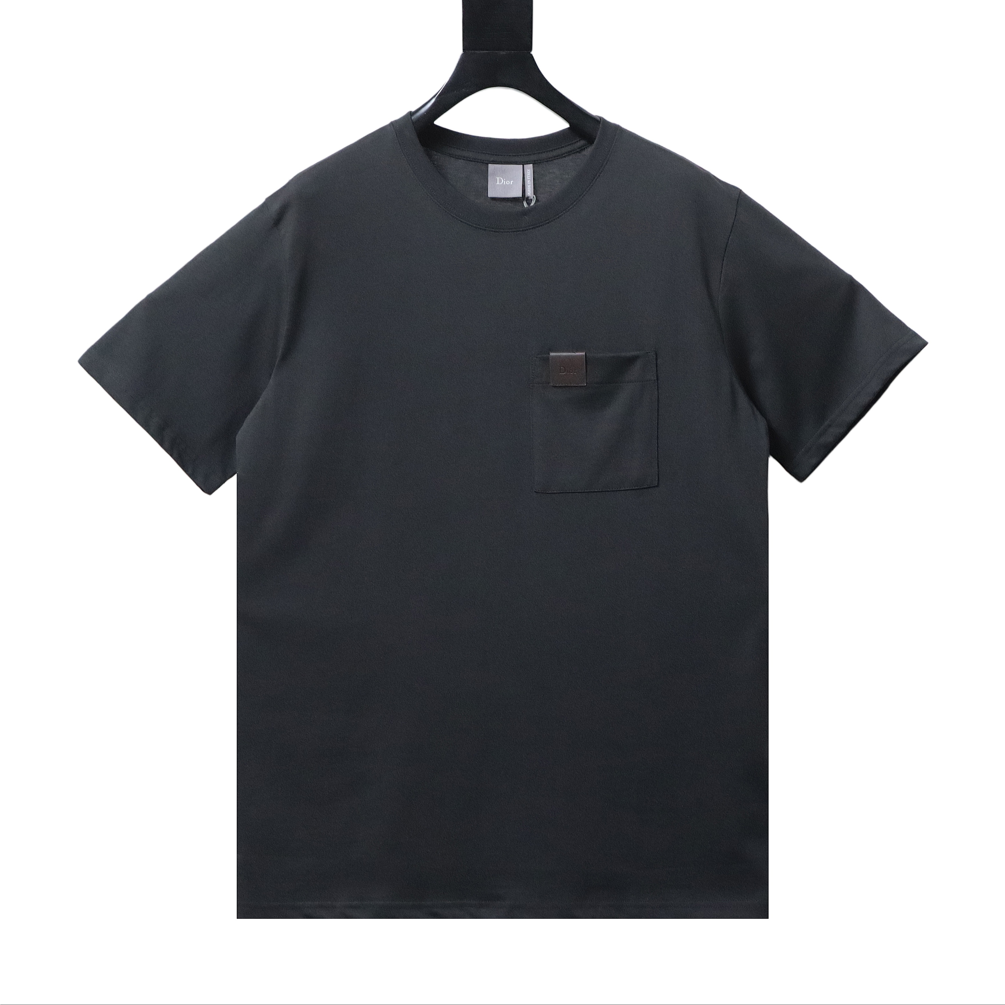 Dior Pocket Leather Label Short Sleeve T-Shirt