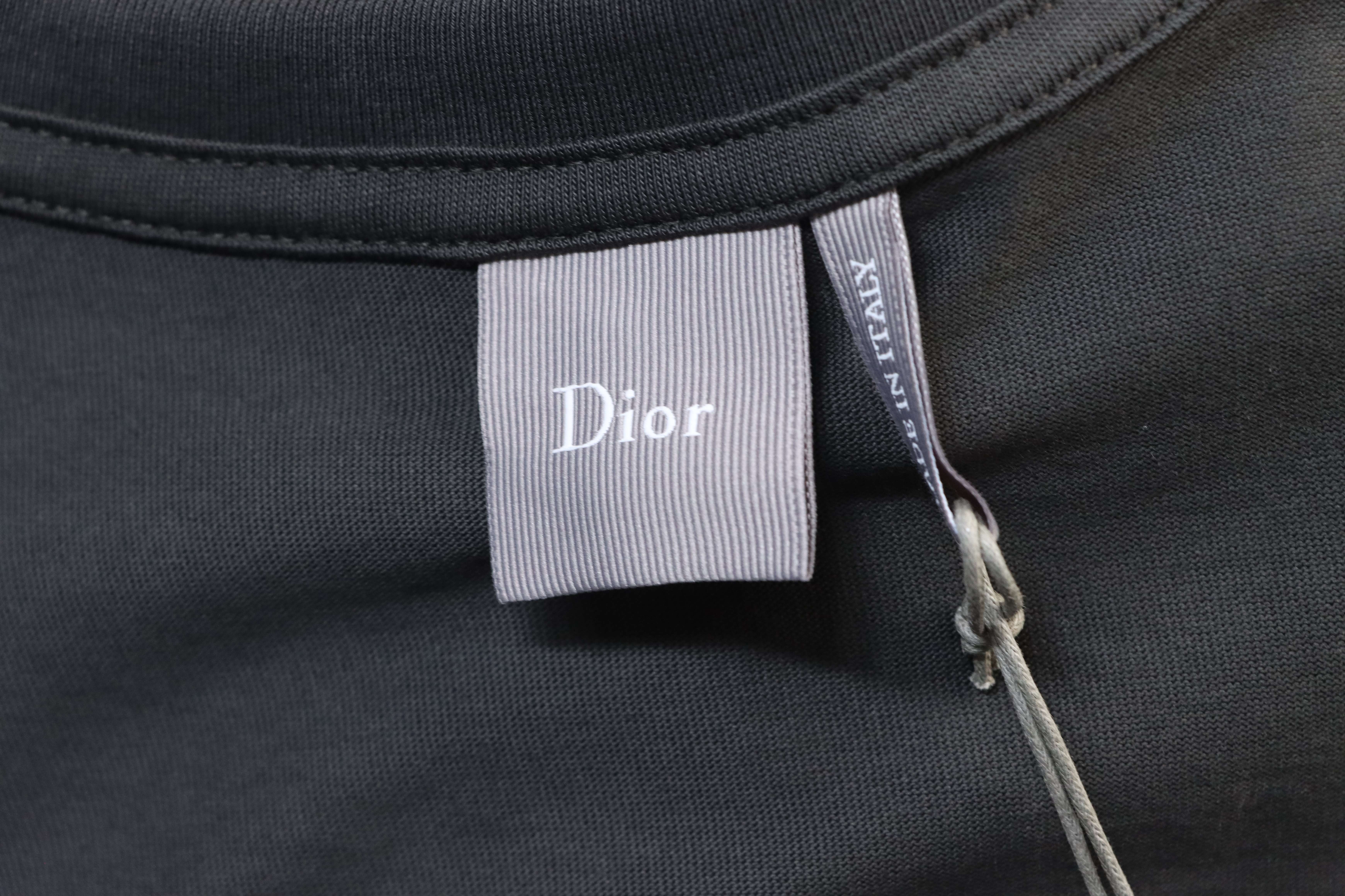Dior Pocket Leather Label Short Sleeve T-Shirt