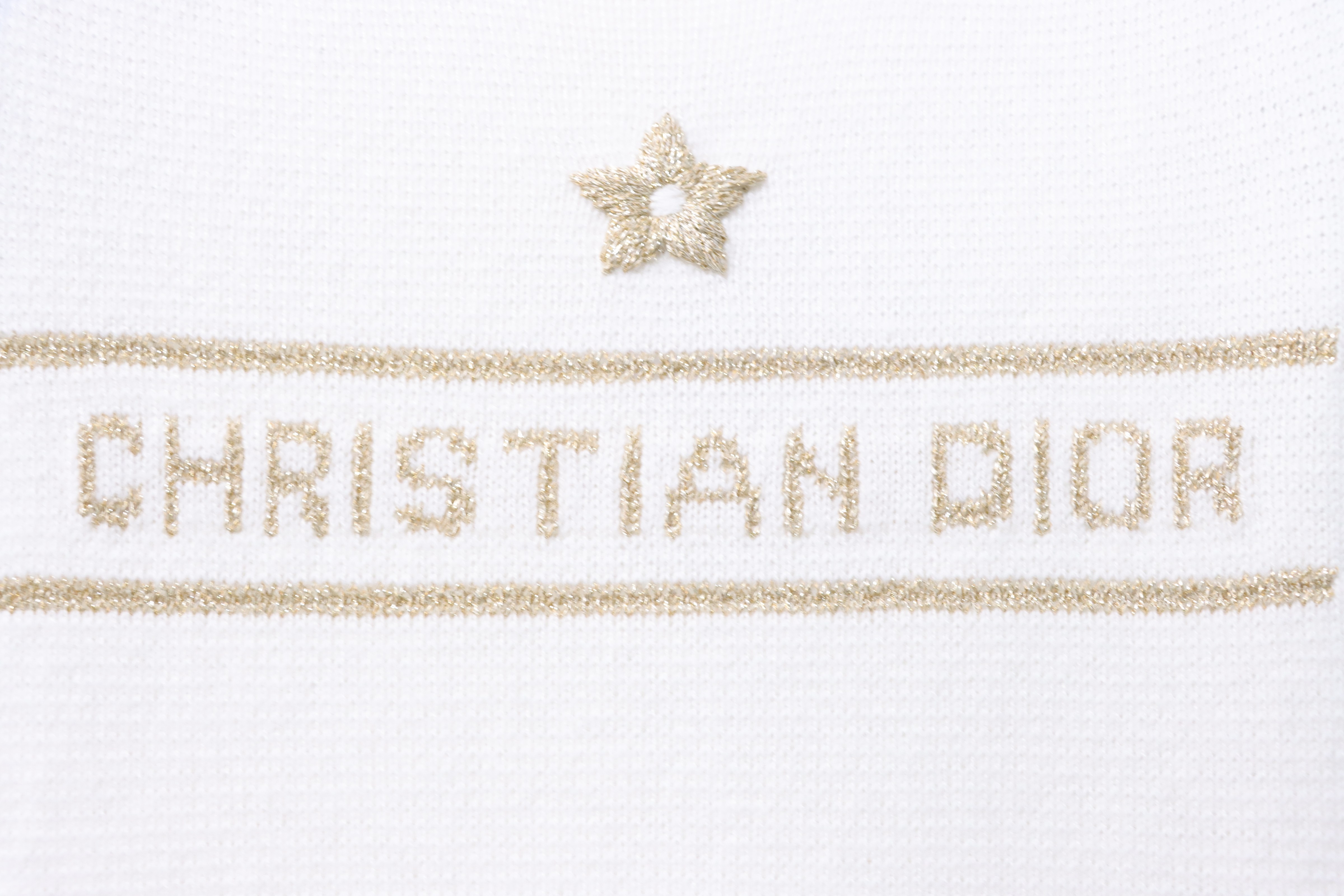 DIOR Pure Wool Knit Short Sleeve T-Shirt