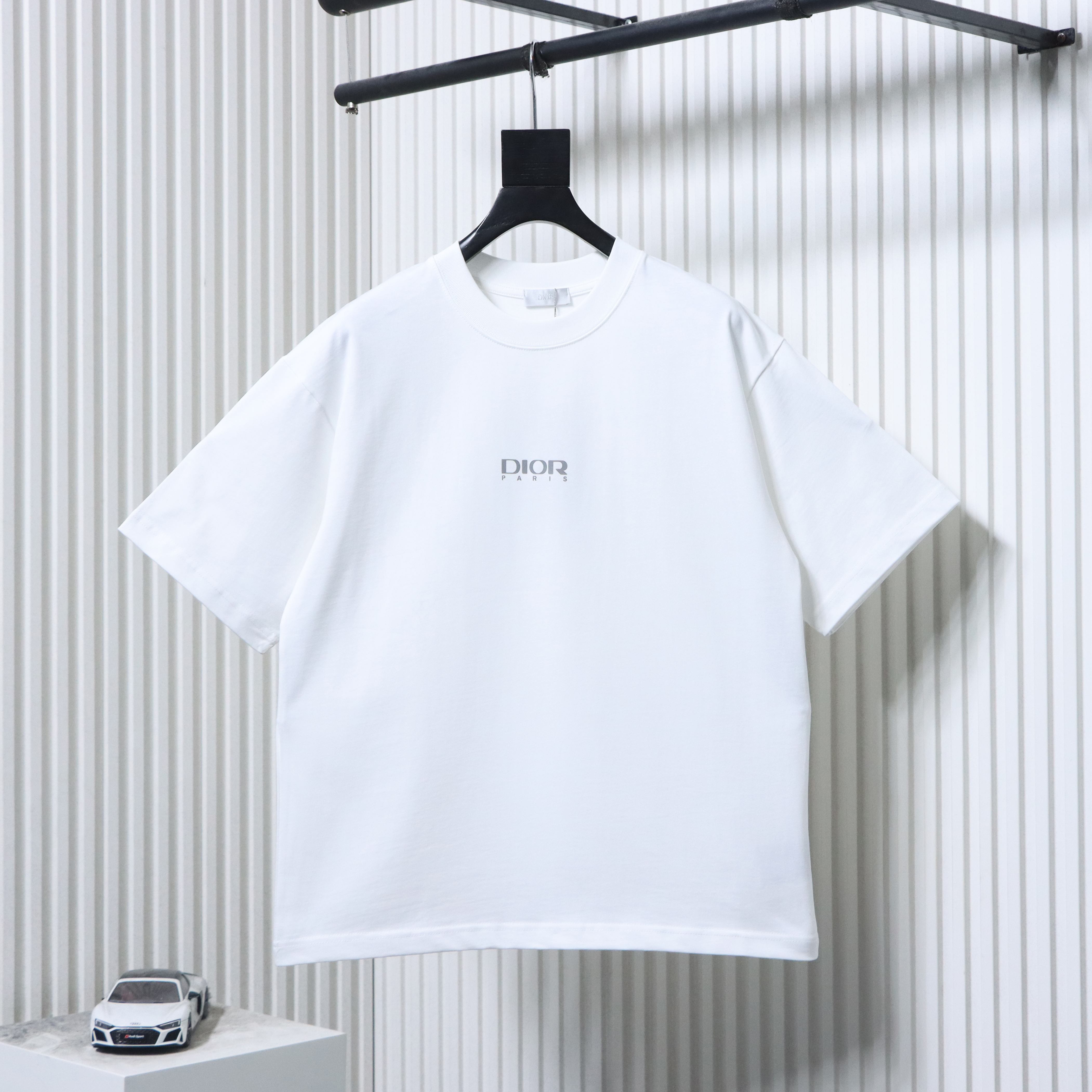 DIOR Reflective Print Triangle Icon Short Sleeve T-Shirt