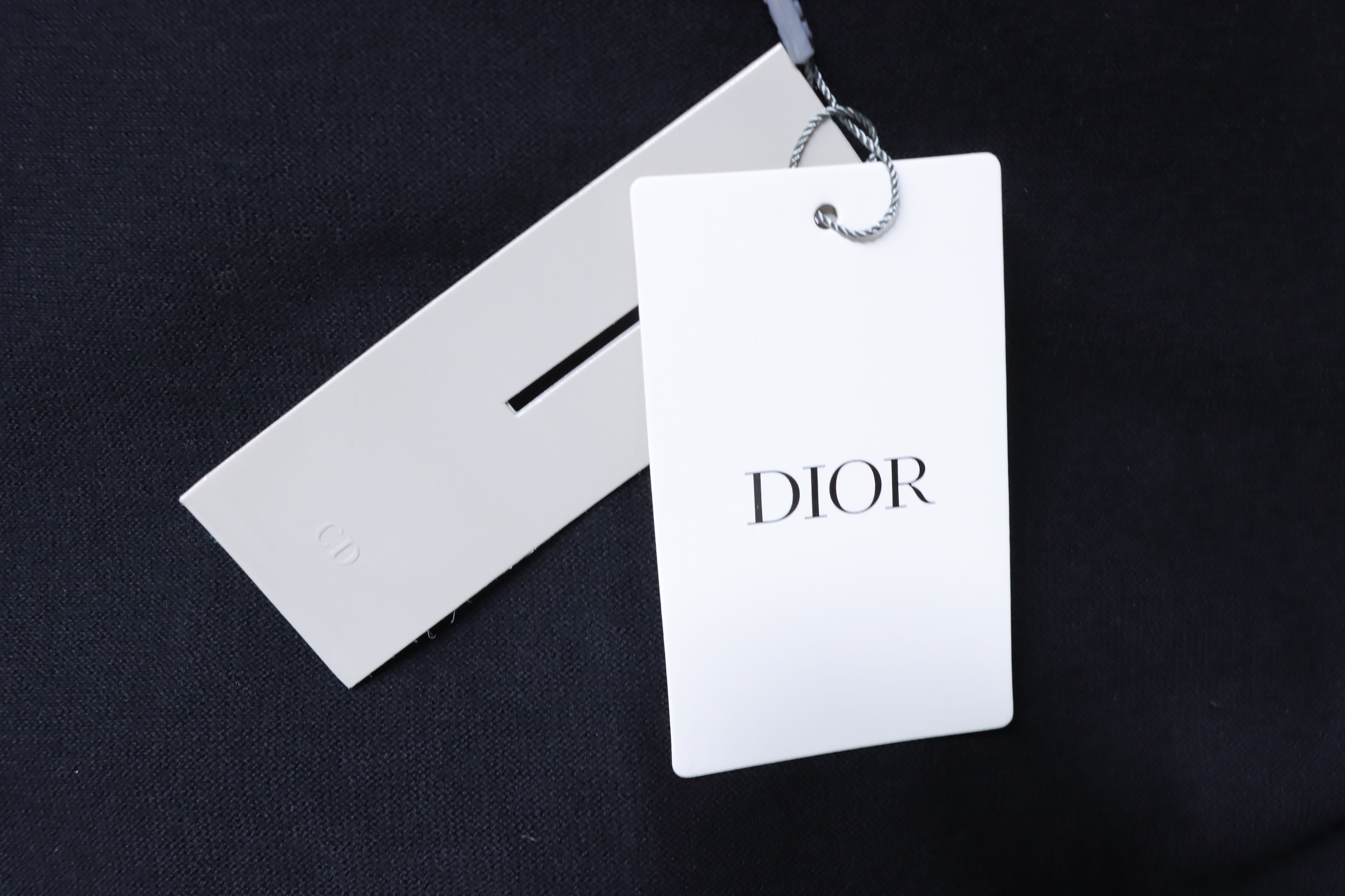 DIOR Small Logo Embroidered Knit Short Sleeve Polo Shirt