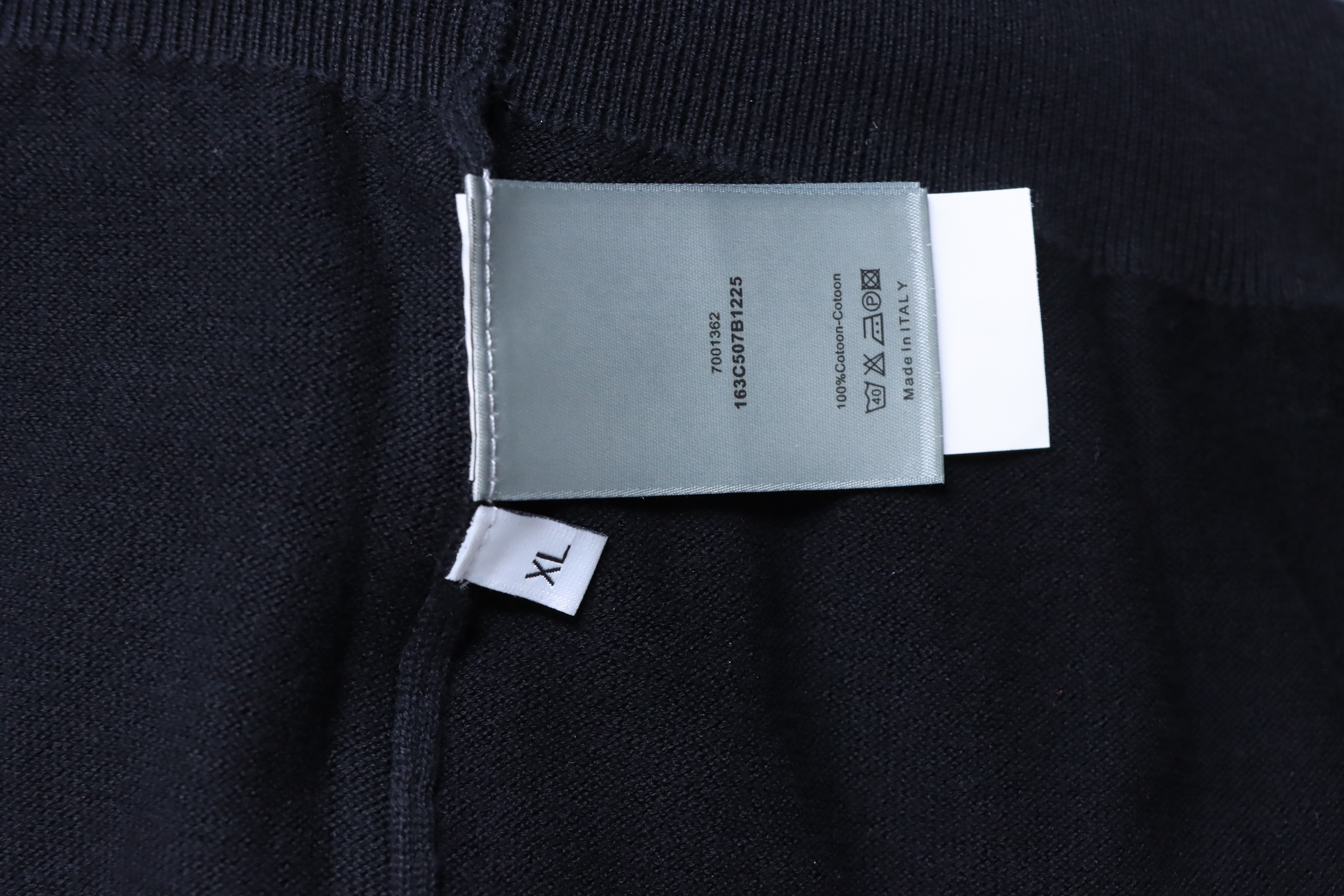 DIOR Small Logo Embroidered Knit Short Sleeve Polo Shirt