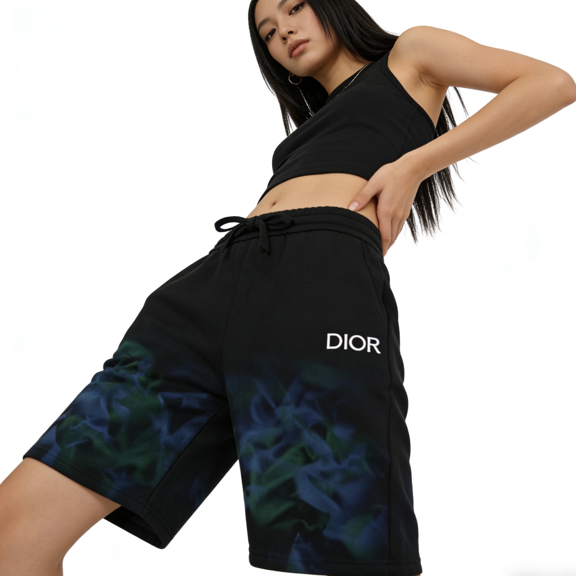 Dior Smoke Effect Print Shorts