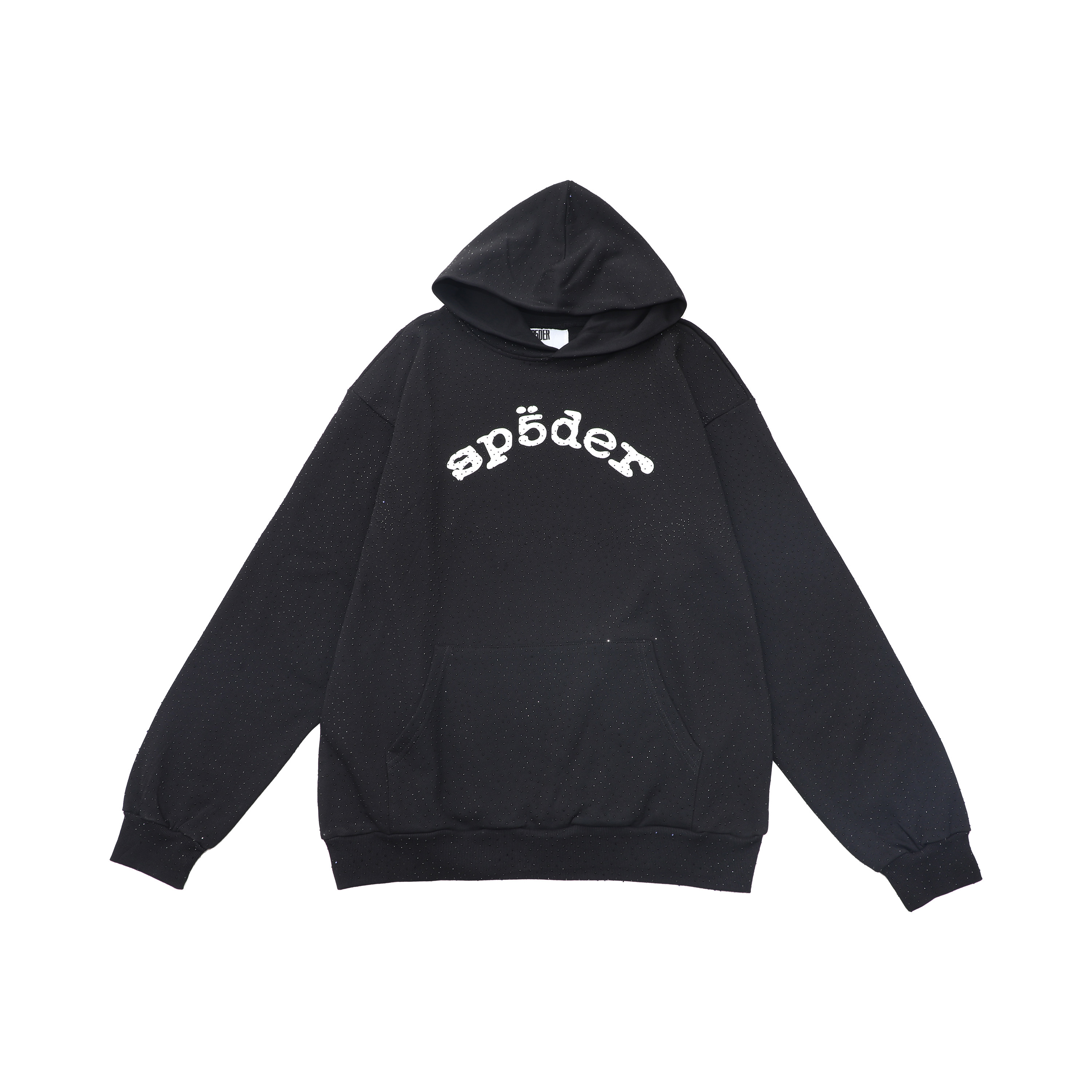 Sp5der LOGO Letter Print Black/Red Hoodie 194#