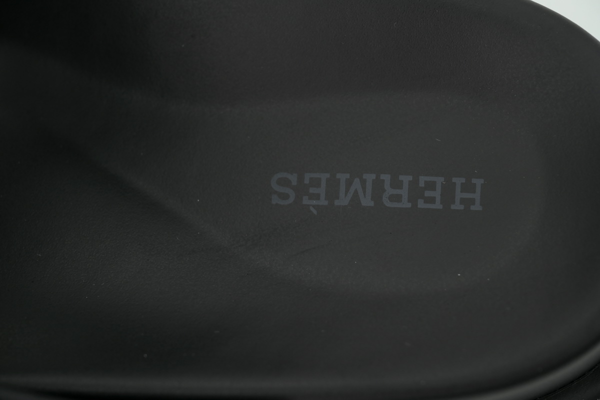 Black HERMES Hermès Flat Cross Strap Sandals