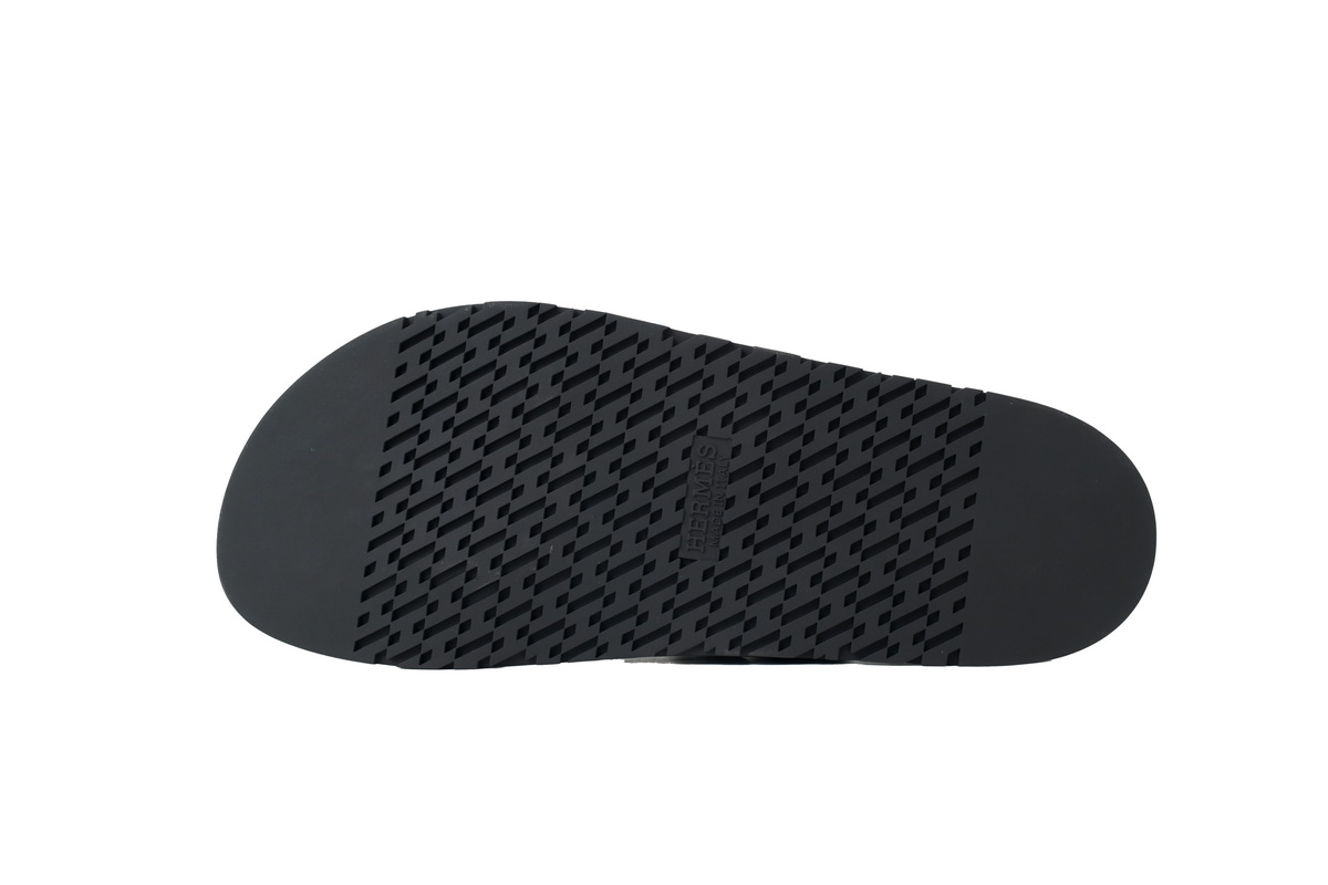 Lychee Button HERMES Hermès Flat Slide Sandals