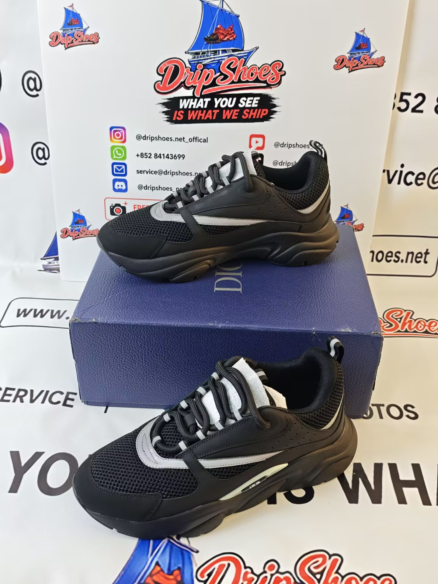 Dior B22 Black Silver 3SN231ZNG_H969
