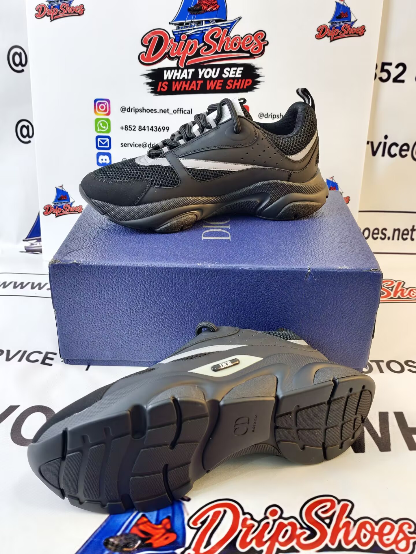 Dior B22 Black Silver 3SN231ZNG_H969
