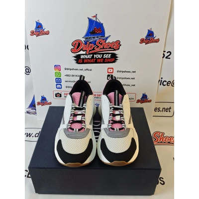 Dior B22 Pink Gray Sneakers Cream 02