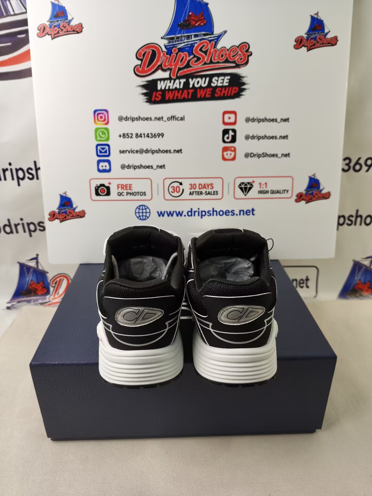 Dior B30 Sneakers Black Coffee Color 3SN279ZND-H969 