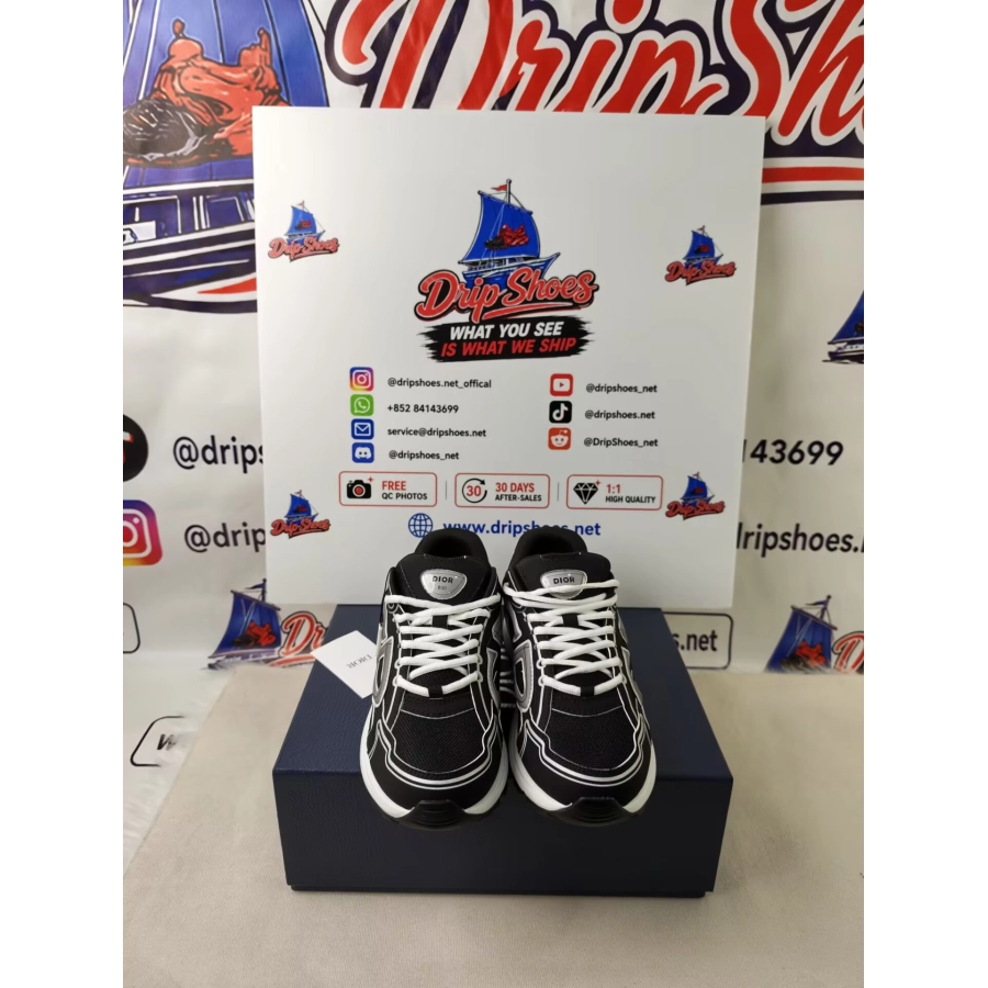 Dior B30 Sneakers Black Coffee Color 3SN279ZND-H969 