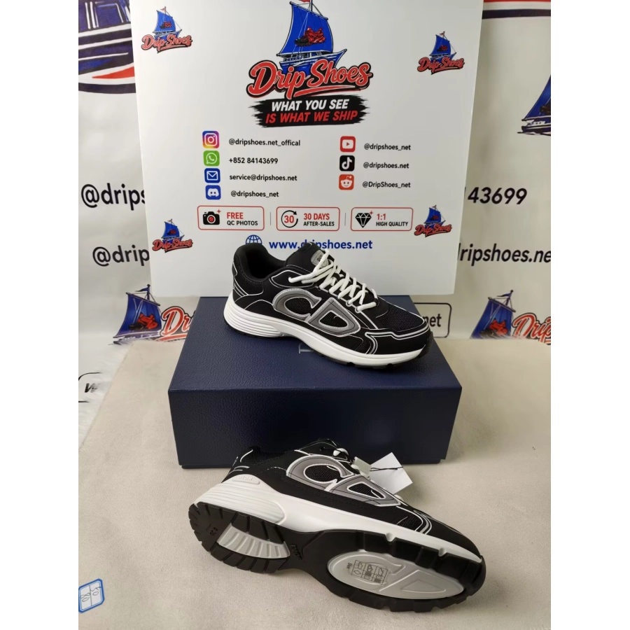 Dior B30 Sneakers Black Coffee Color 3SN279ZND-H969 