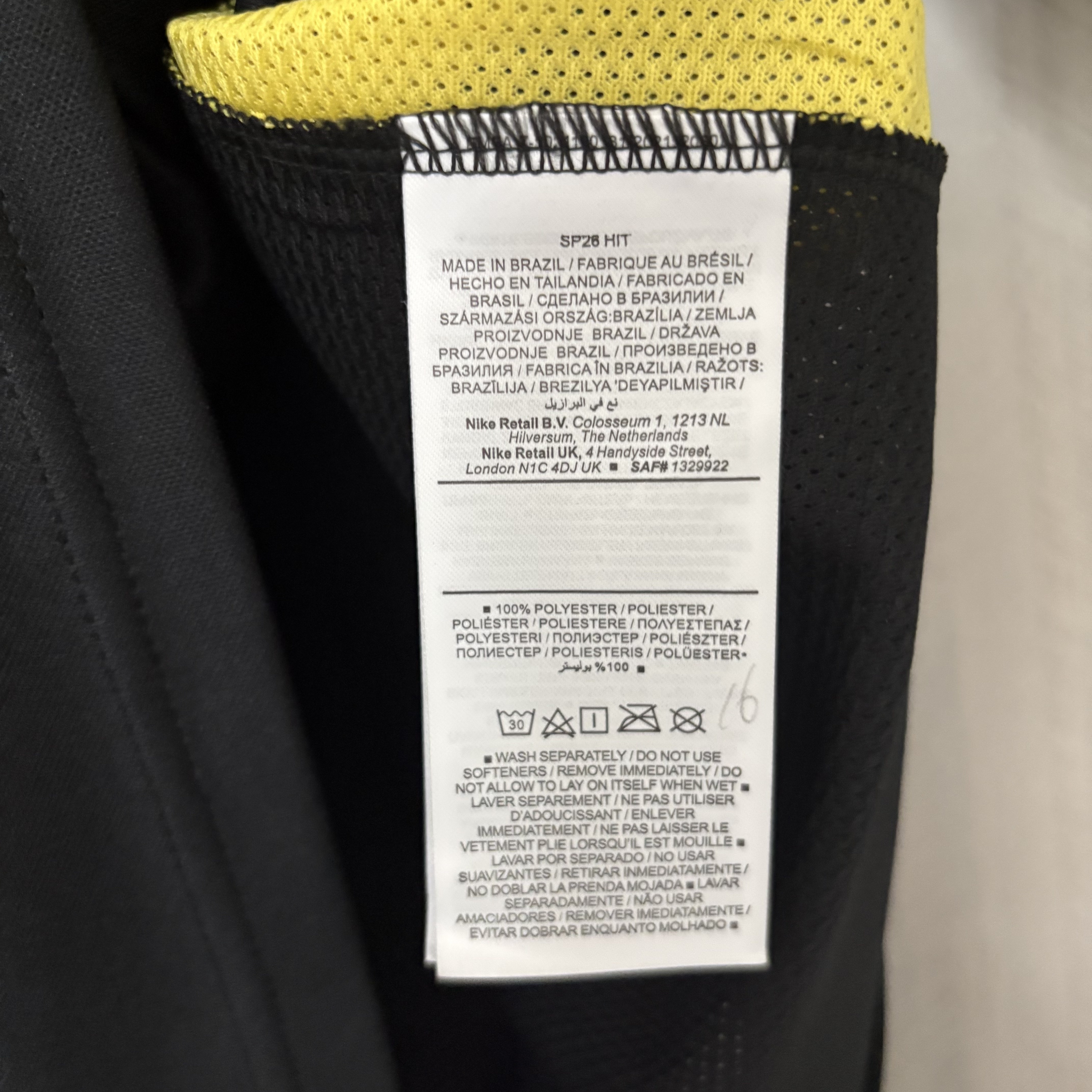 2026 Brazil Training Kit Black Jersey