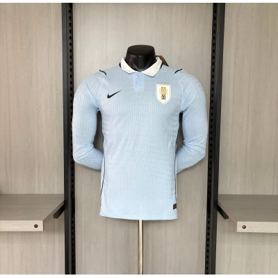 Player version long-sleeved 2026 Uruguay home jersey 01