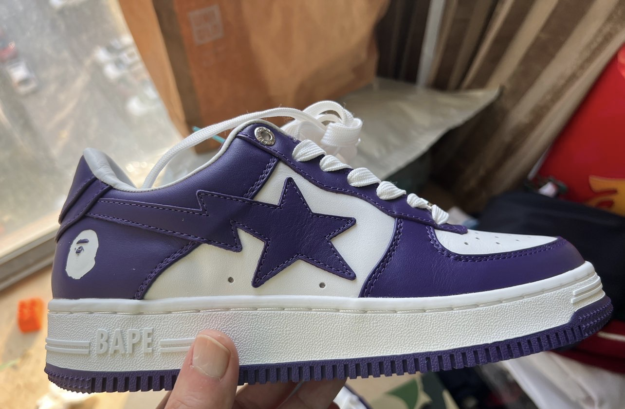 A Bathing Ape Bape Sta Low White Purple 1170 0191 007 review colar 02