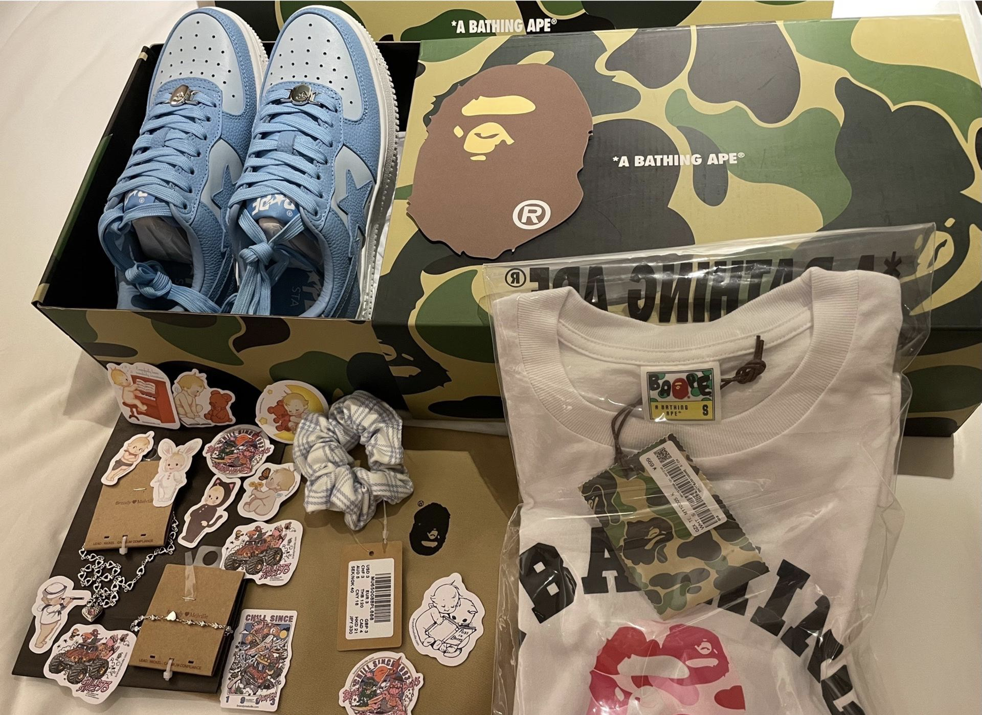 A Bathing Ape Bape Sta Low All Sky Blue OZXSHM-191-006K review vava 02