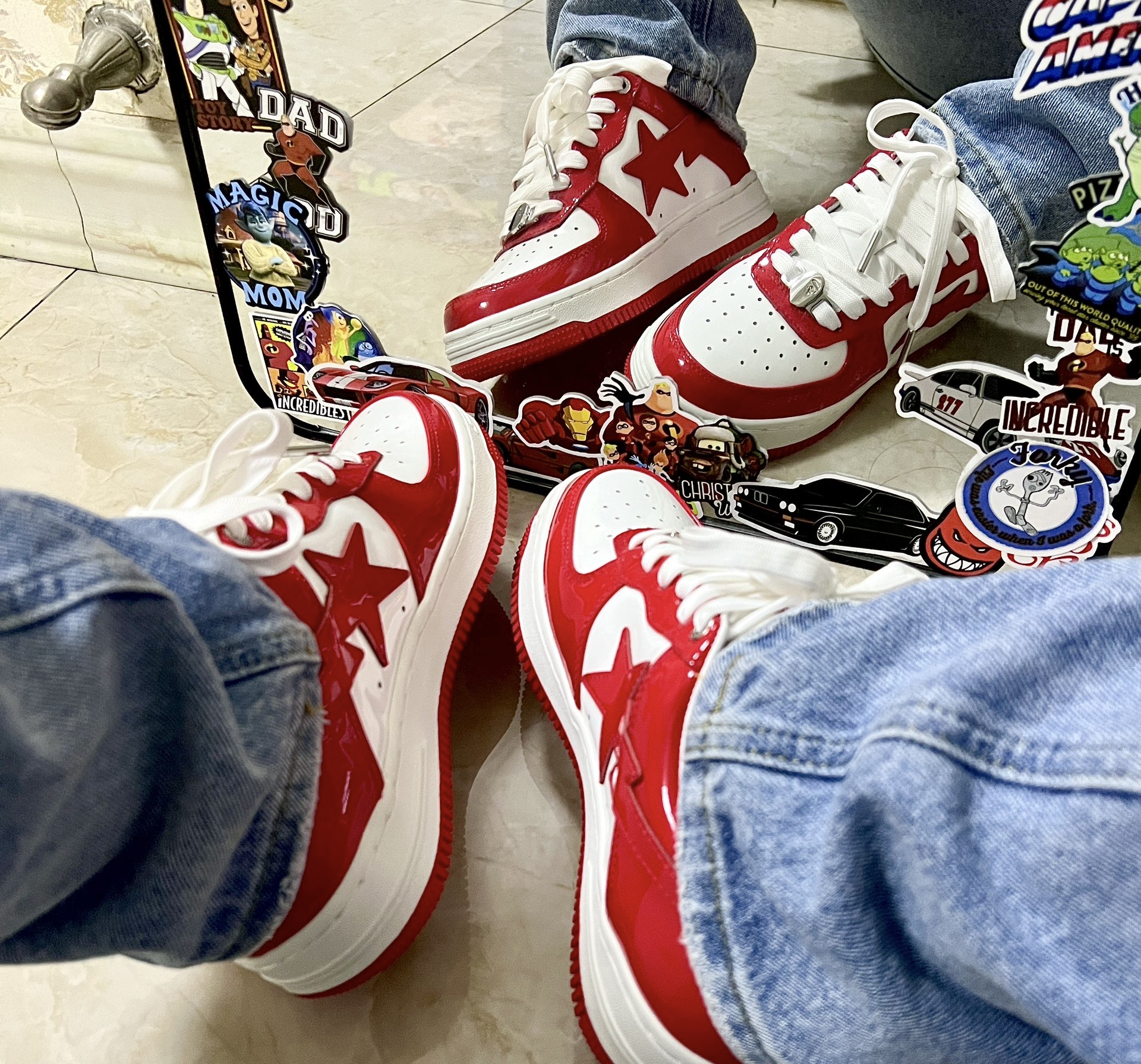 A Bathing Ape Bape Sta Low Red And White Mirror Surface 1170 191 022 review sylvia 00