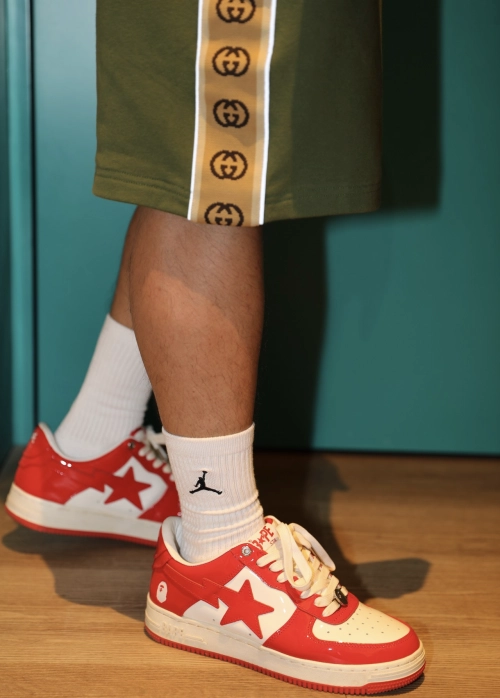 A Bathing Ape Bape Sta Low Red And White Mirror Surface 1170 191 022 reviewed byjack
