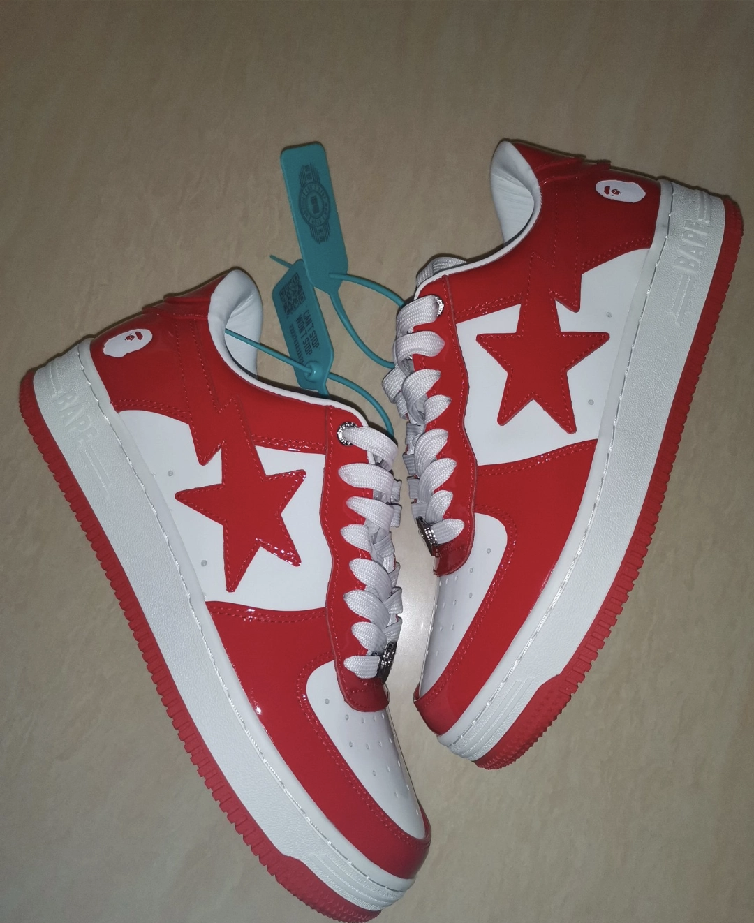 A Bathing Ape Bape Sta Low Red And White Mirror Surface 1170 191 022 review jack 02