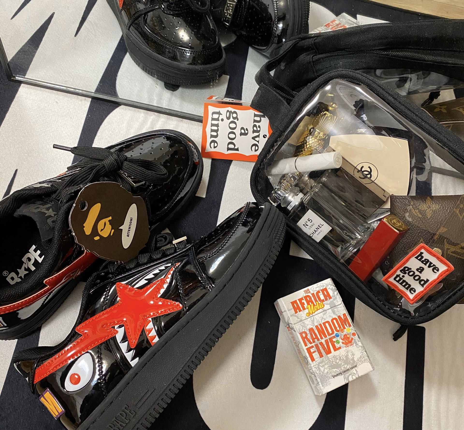 A Bathing Ape Bape Sta Low Black Shark 1H30 191 012 review justin 00