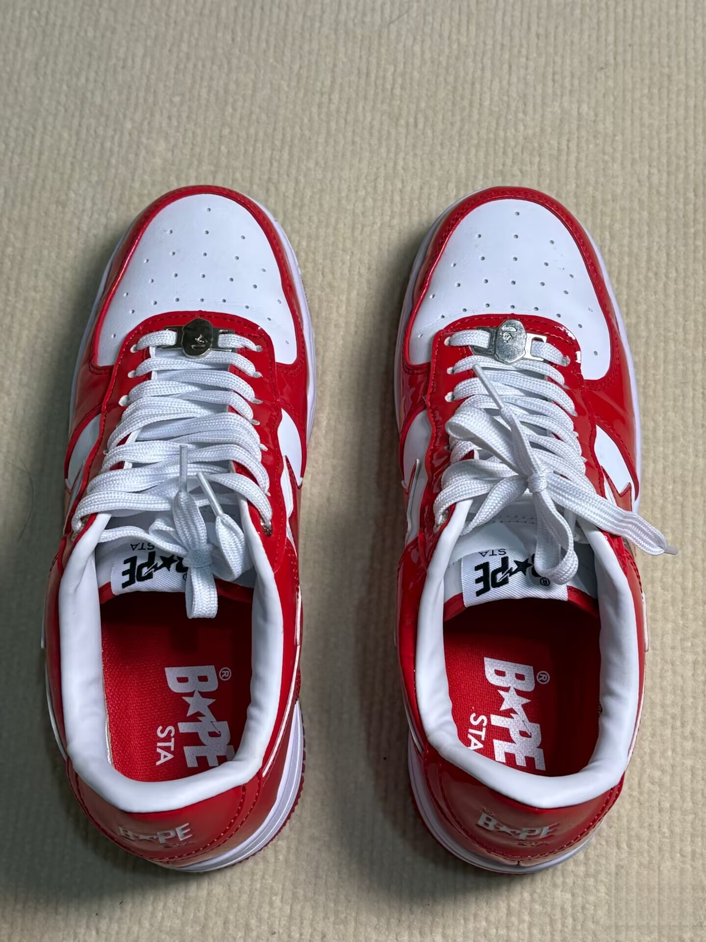 A Bathing Ape Bape Sta Low Red And White Mirror Surface 1170 191 022 review ShadowViper 01