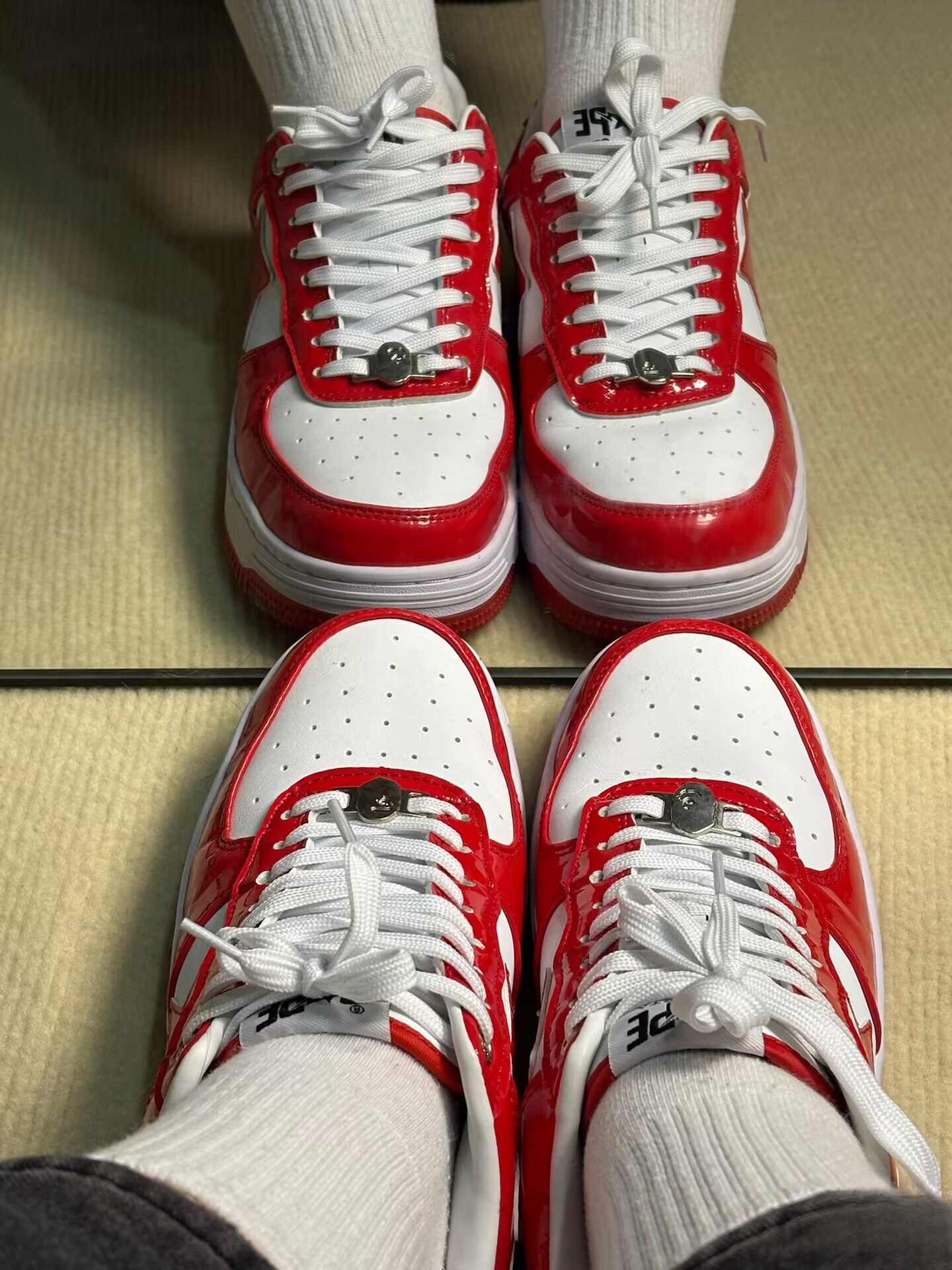 A Bathing Ape Bape Sta Low Red And White Mirror Surface 1170 191 022 review ShadowViper 00