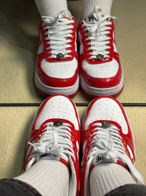 A Bathing Ape Bape Sta Low Red And White Mirror Surface 1170 191 022 reviewed byShadowViper