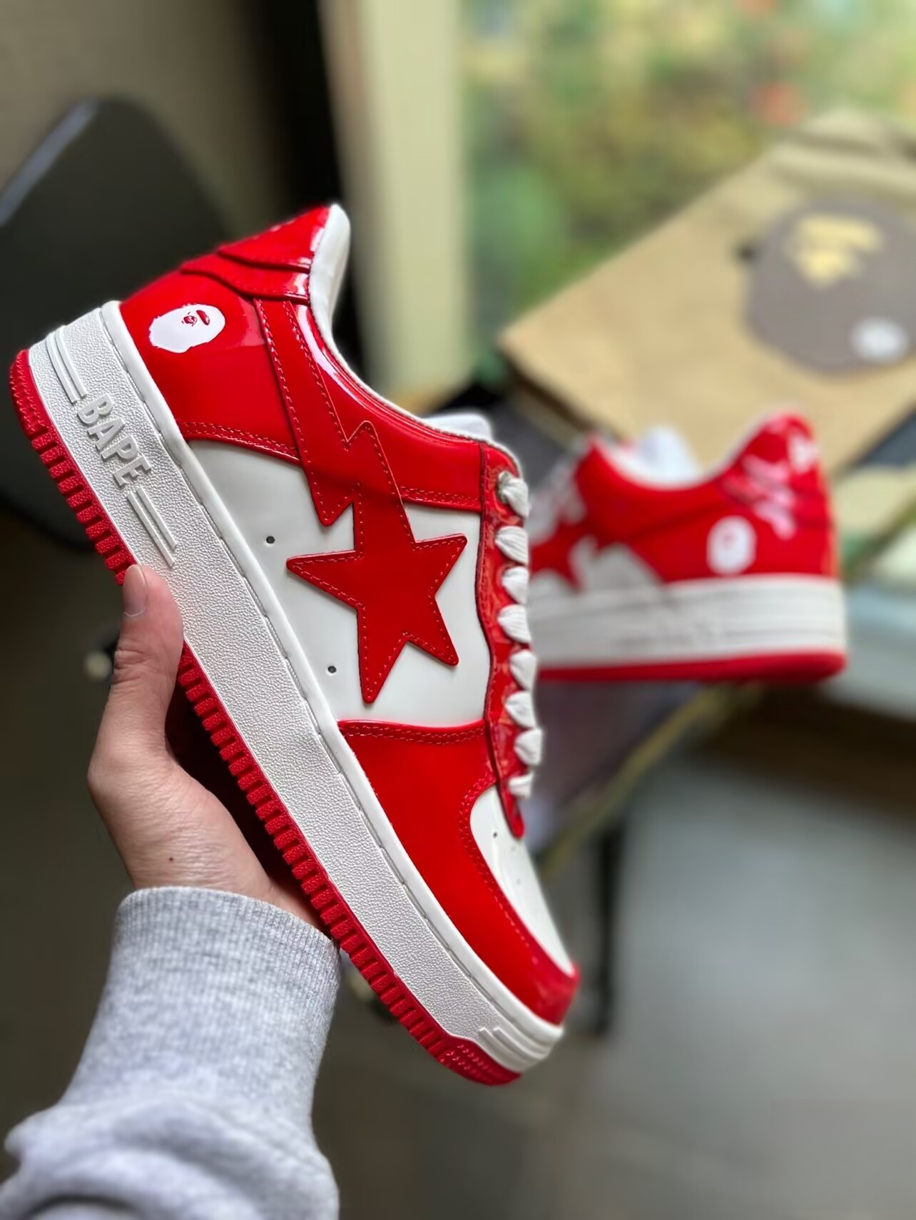A Bathing Ape Bape Sta Low Red And White Mirror Surface 1170 191 022 review NeonStrike 00